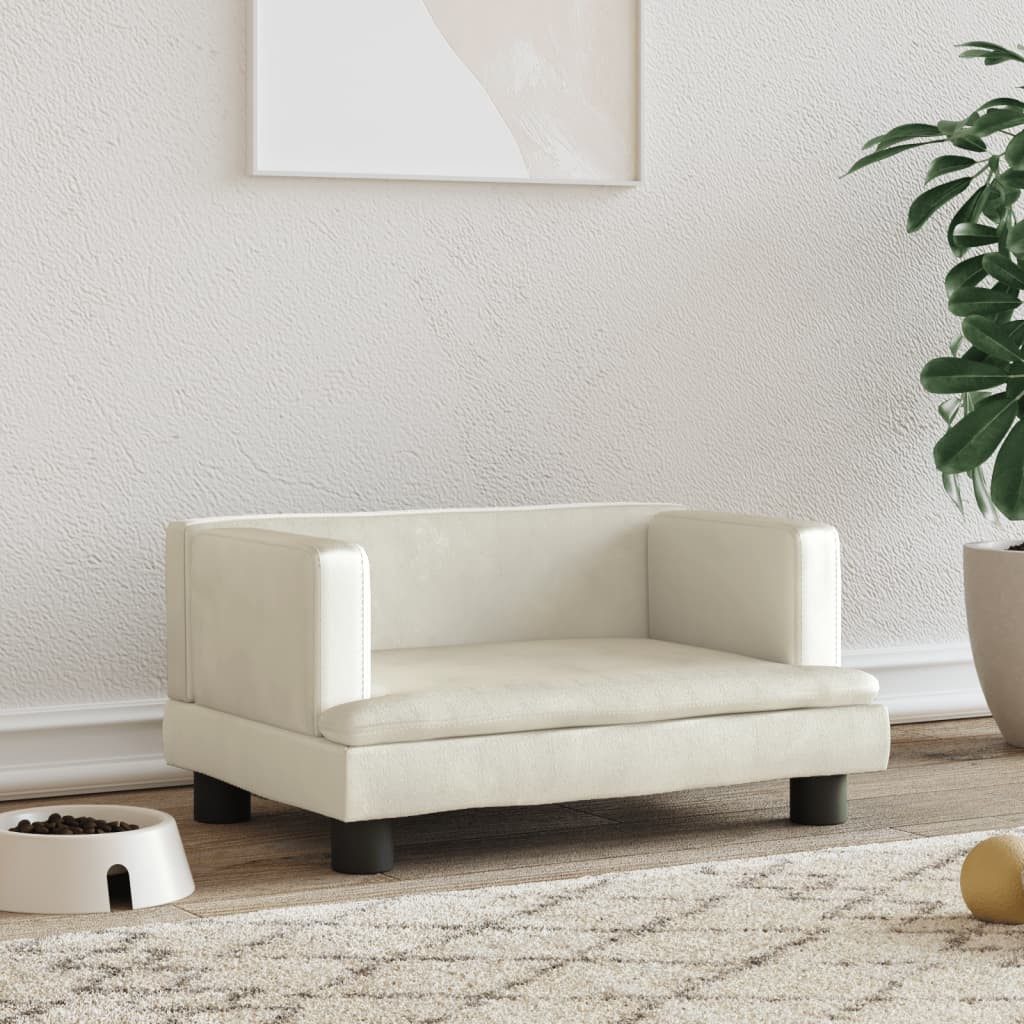 vidaXL Hundekorb Hundebett Creme 60x40x30 cm günstig online kaufen