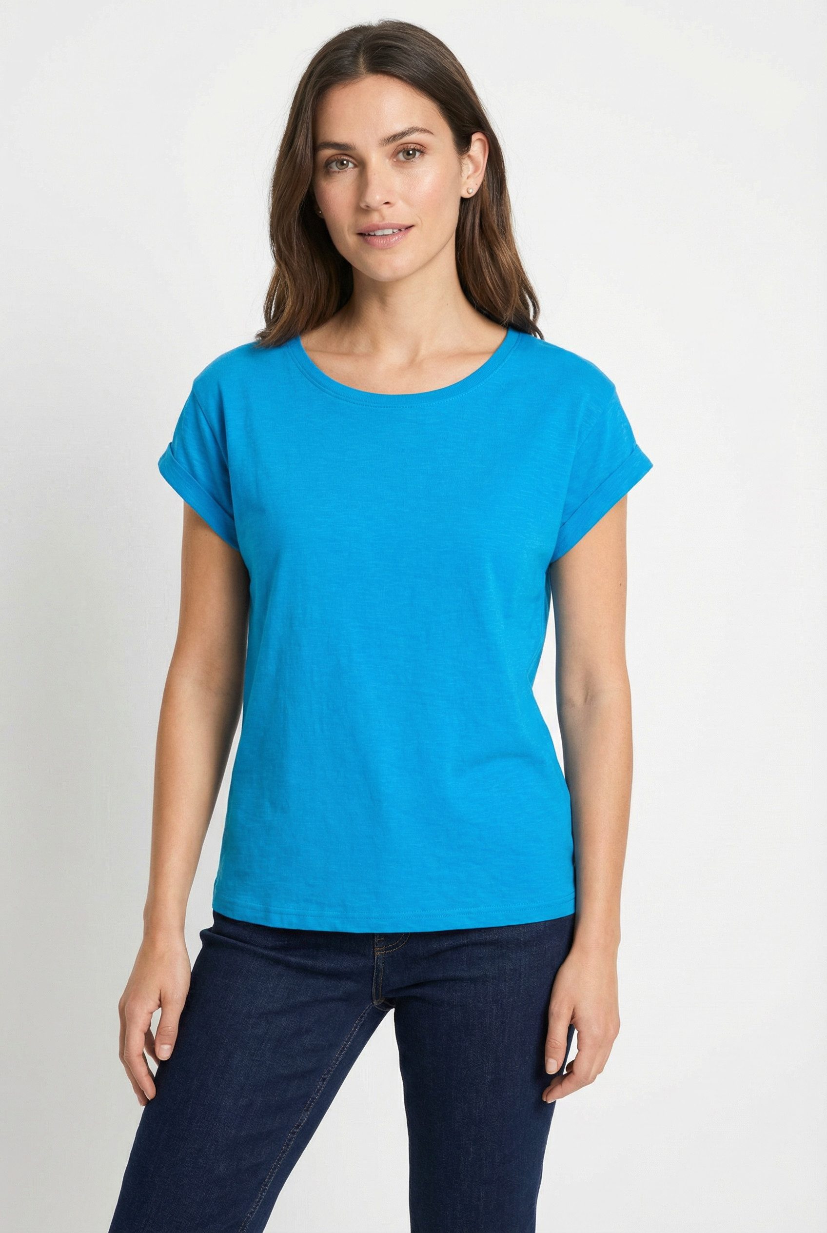bonprix T-Shirt (1-tlg) lockere, figurumspielende Passform, Kurzarm, Rundha günstig online kaufen