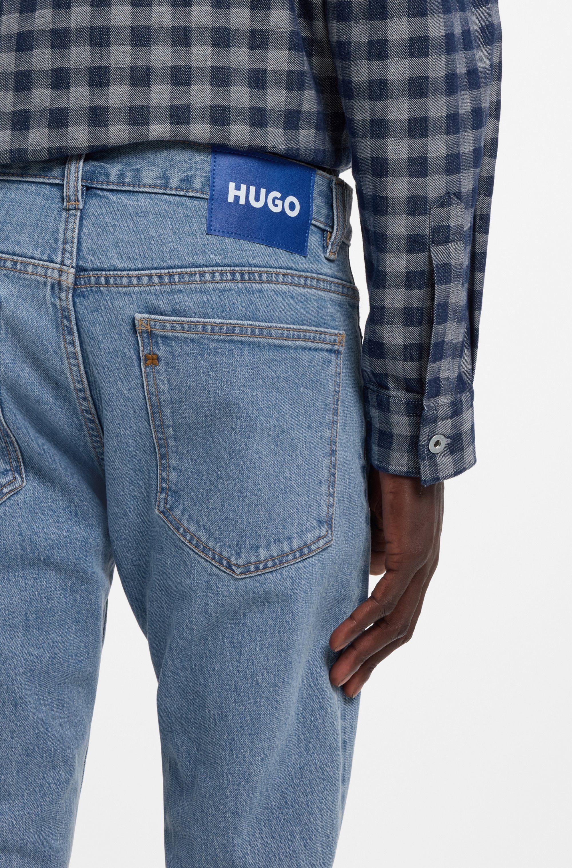 HUGO Slim-fit-Jeans Ash mit Stone-washed- Finish