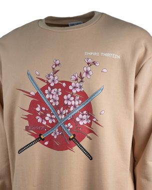 EMPIRE-THIRTEEN Sweater SAKURA "SAKURA" Print auf der Vorderseite, oversized, Print