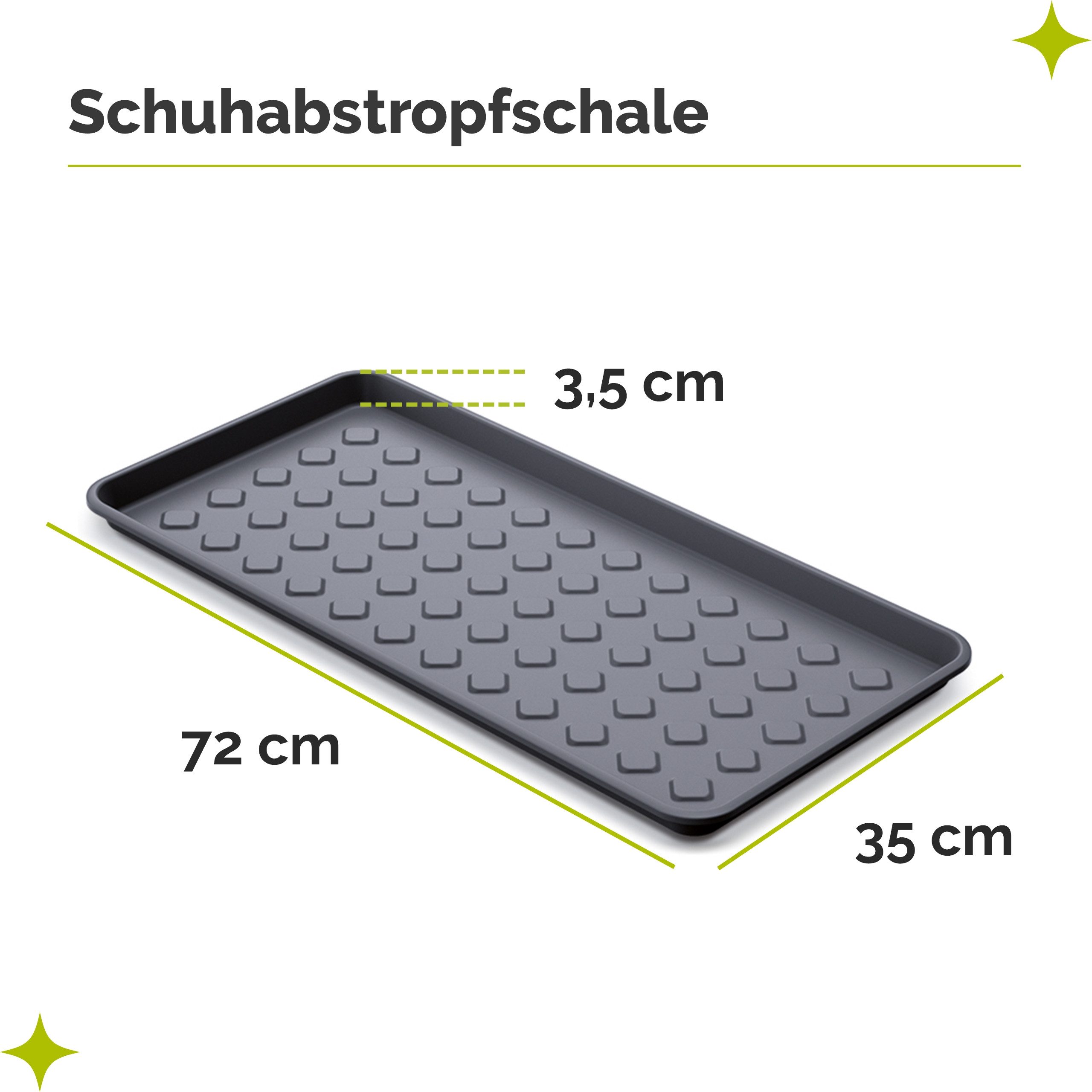 Garronda Schuhabtropfschale Schuhabstropfschale Schuhablage 72 x 35 cm PVC GD-0052