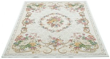 Teppich Flomi Floral, THEKO, rechteckig, Höhe: 3 mm, gewebt, Blumen Design, ideal im Wohnzimmer & Schlafzimmer
