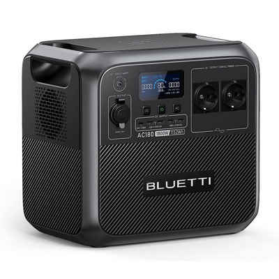 BLUETTI Stromerzeuger AC180 1152 Wh/1800W LiFePO₄ Portable Power Station, (Für Off-Grid Living, Home Use, Camping, RV), Power Lifting Mode