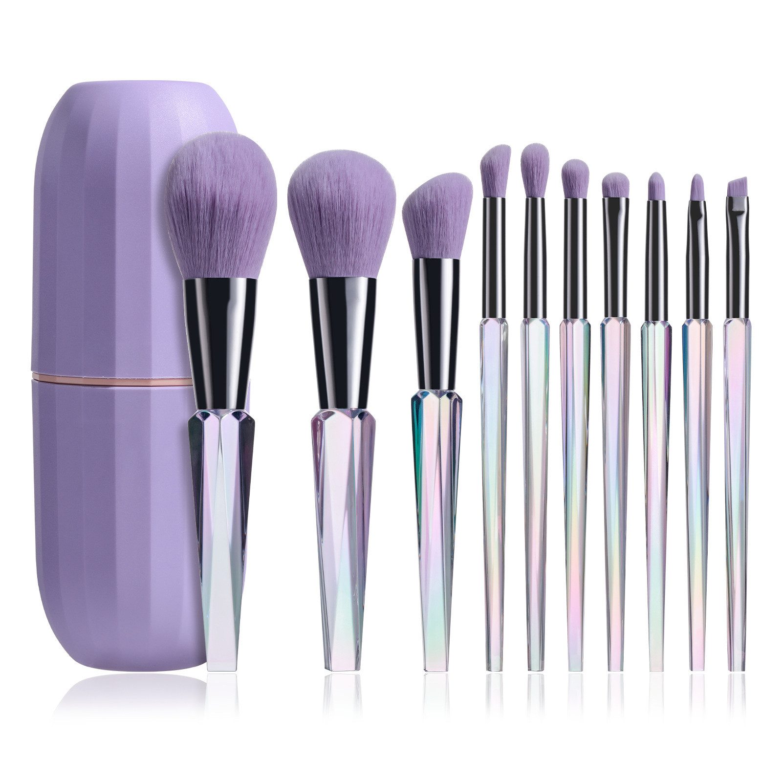 Kosmetikpinsel-Set Mini-Schminkpinsel-Set mit staubgeschützte Make-Up Organizer