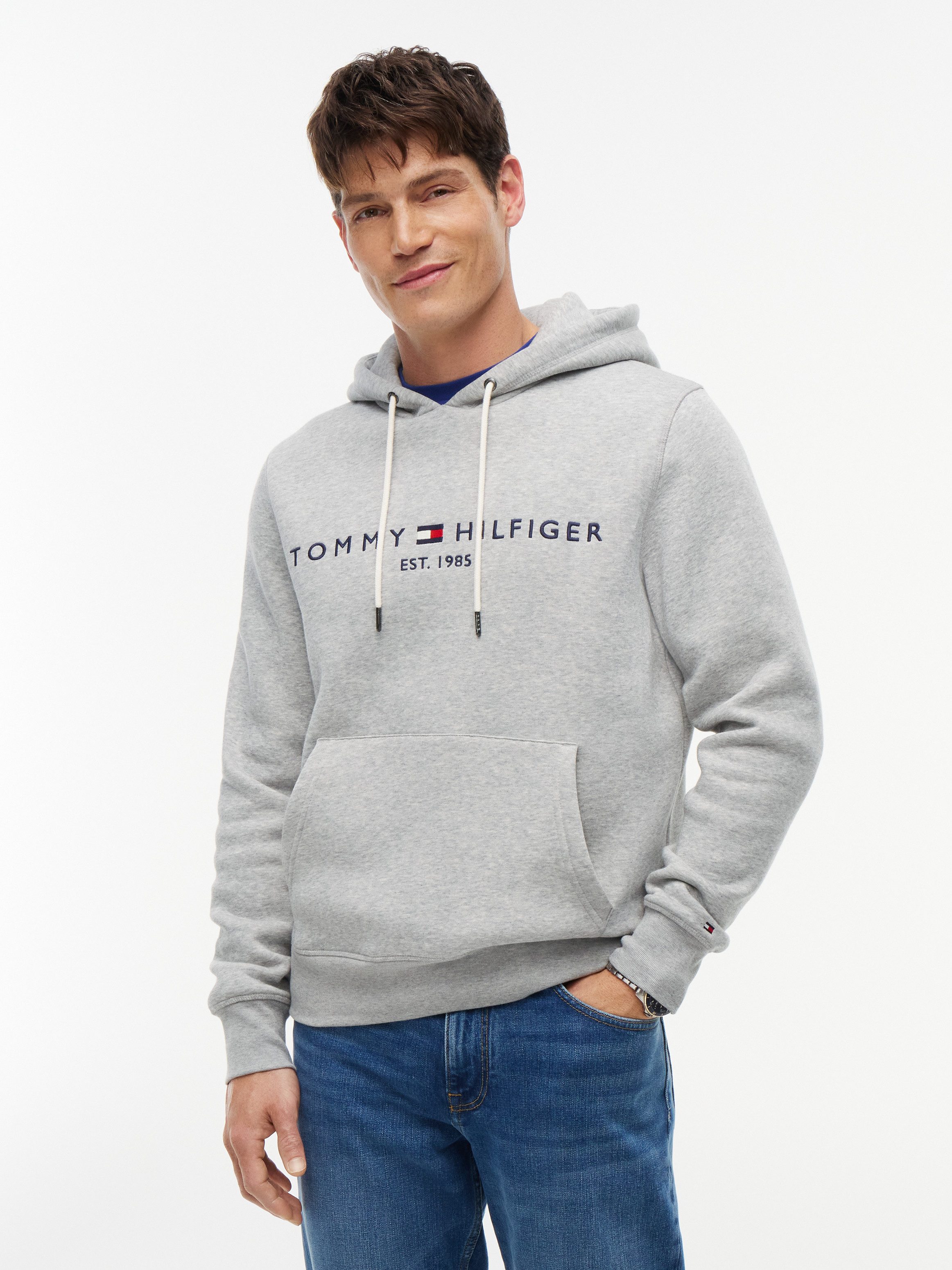 Tommy Hilfiger Kapuzensweatshirt TOMMY LOGO HOODY Baumwoll-Mix