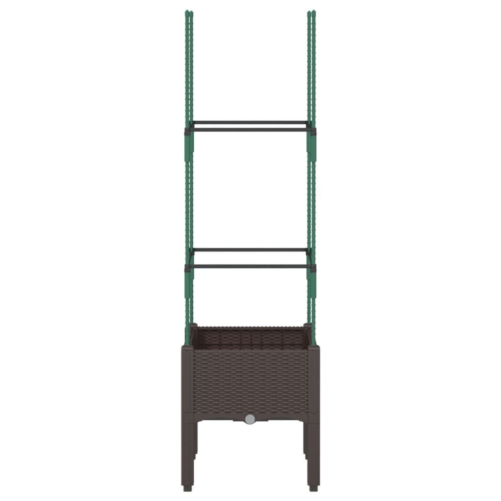 vidaXL Blumentopf Pflanzkübel mit Rankgitter Braun günstig online kaufen