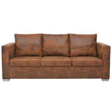 furnicato 3-Sitzer Sofa 191 x 73 x 82 cm Künstliches Wildleder