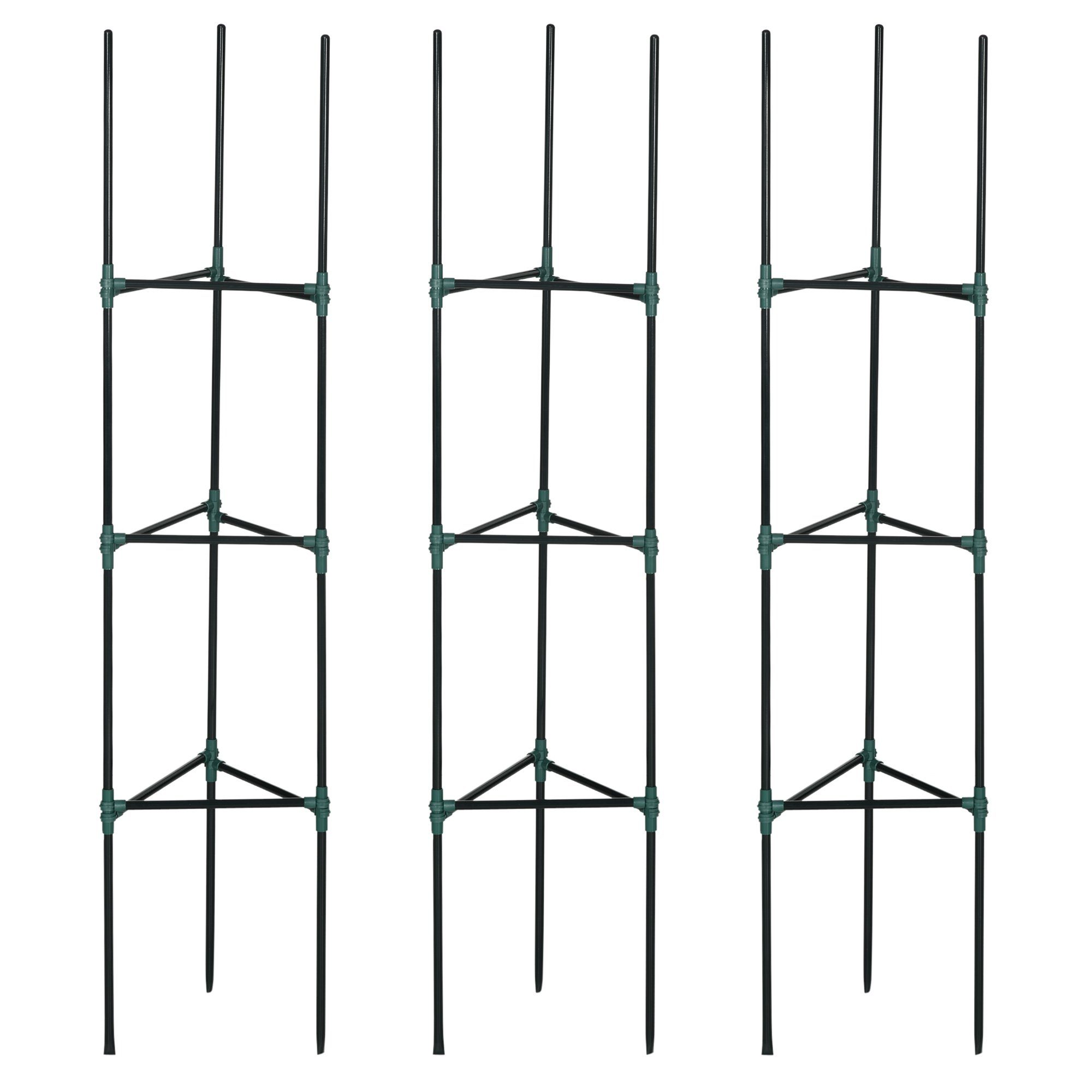 Outsunny Rankhilfe 3er-Set, Pflanzengitter, modulares Design, günstig online kaufen