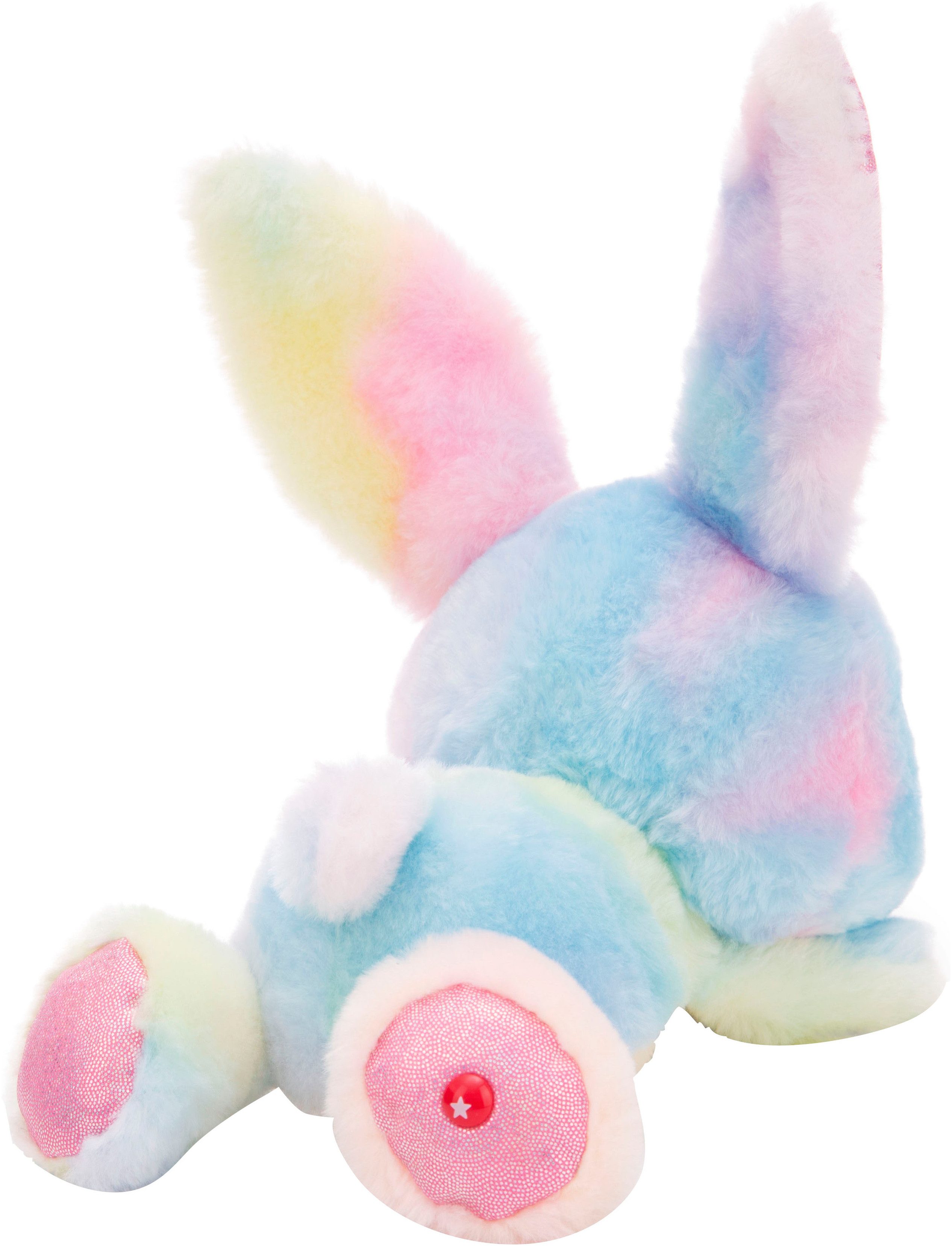 Nici Kuscheltier Glubschis, Hase Rainbow Candy, 25 cm liegend