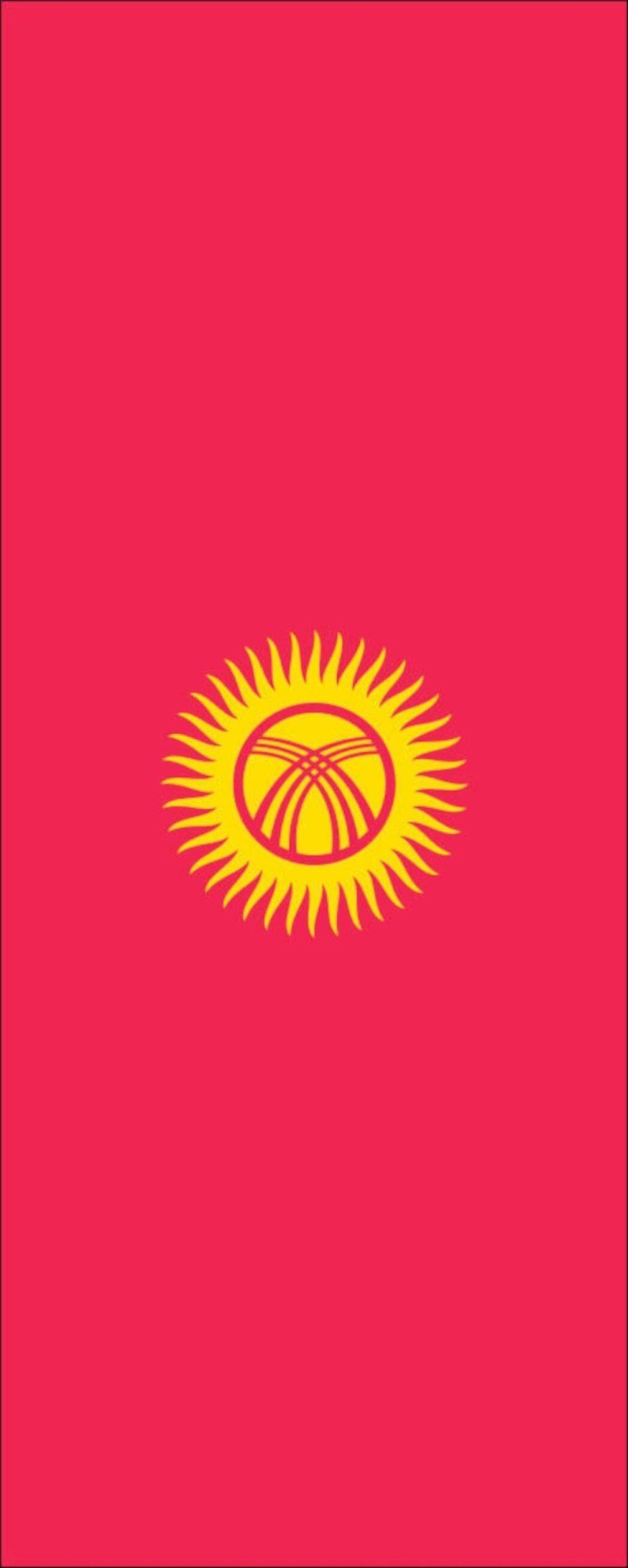 flaggenmeer Flagge Flagge Kirgisistan 110 g/m² Hochformat