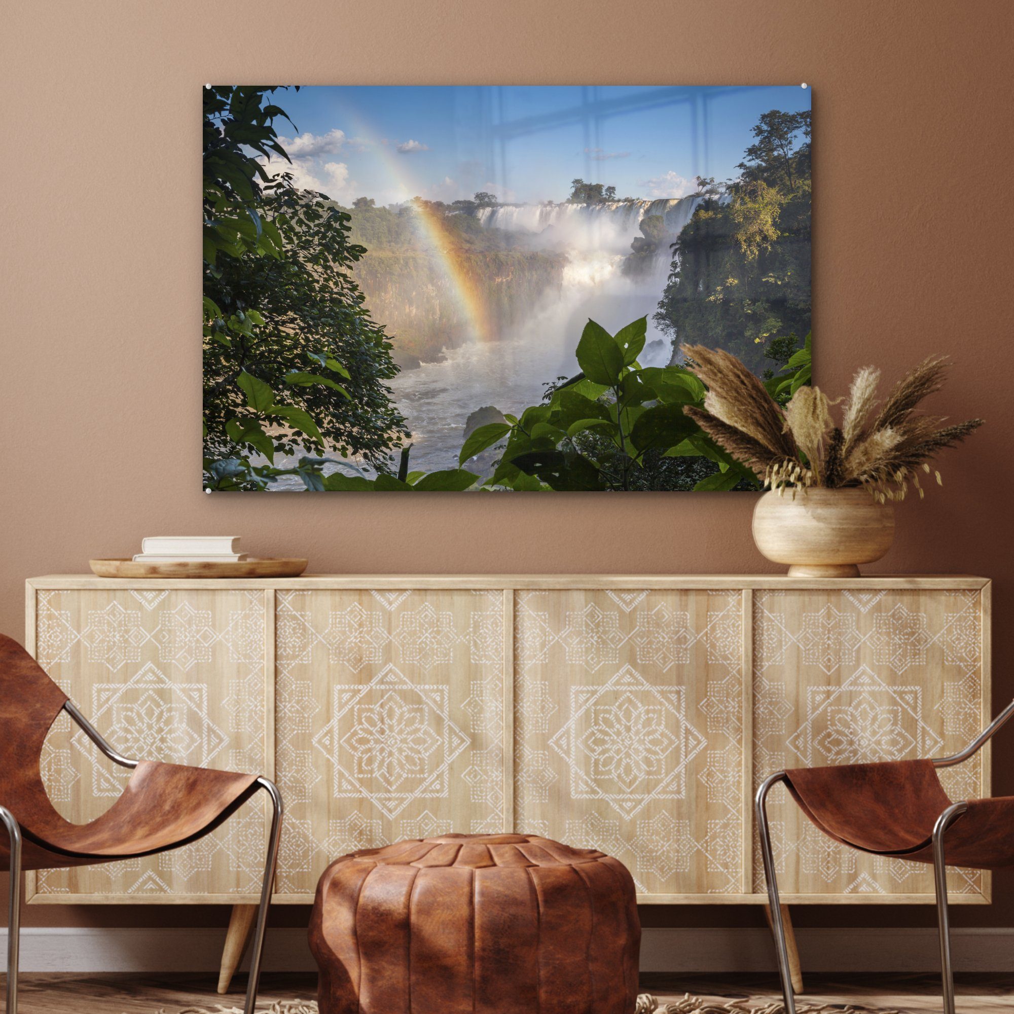 der des Acrylglasbild Landschaft Acrylglasbilder Regenbogen Wohnzimmer MuchoWow Südamerika, & in Schlafzimmer St), in Iguazú-Nationalparks (1