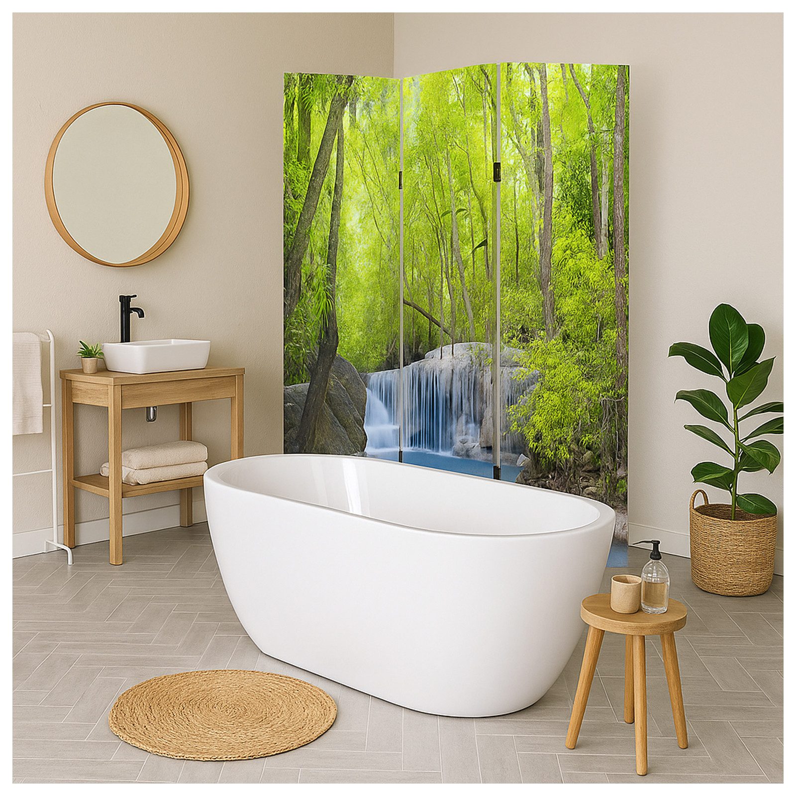 HTI-Line Paravent Paravent Wasserfall (Stück, 1 günstig online kaufen