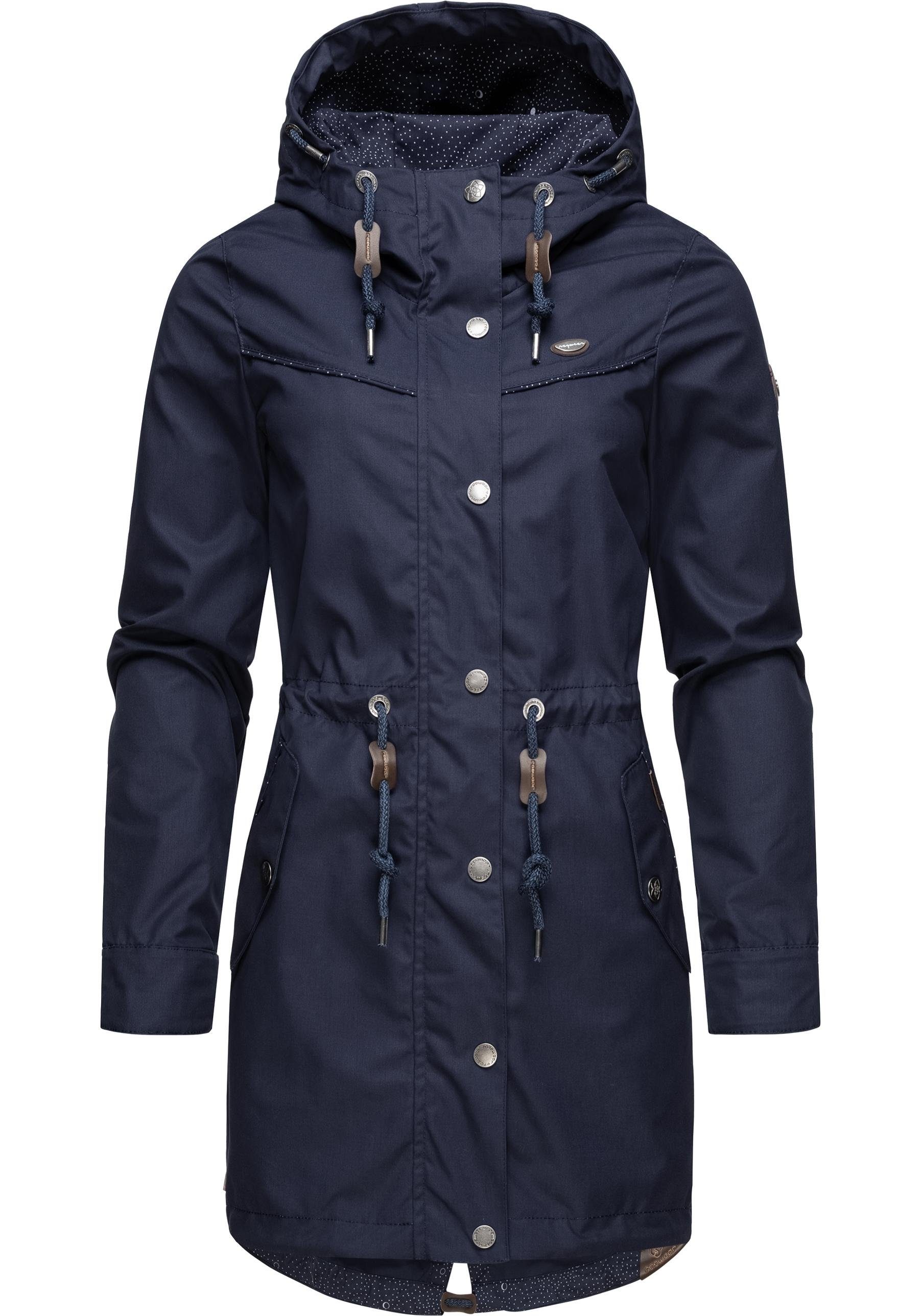 Ragwear Parka Canny stylische Übergangsjacke mit großer Kapuze