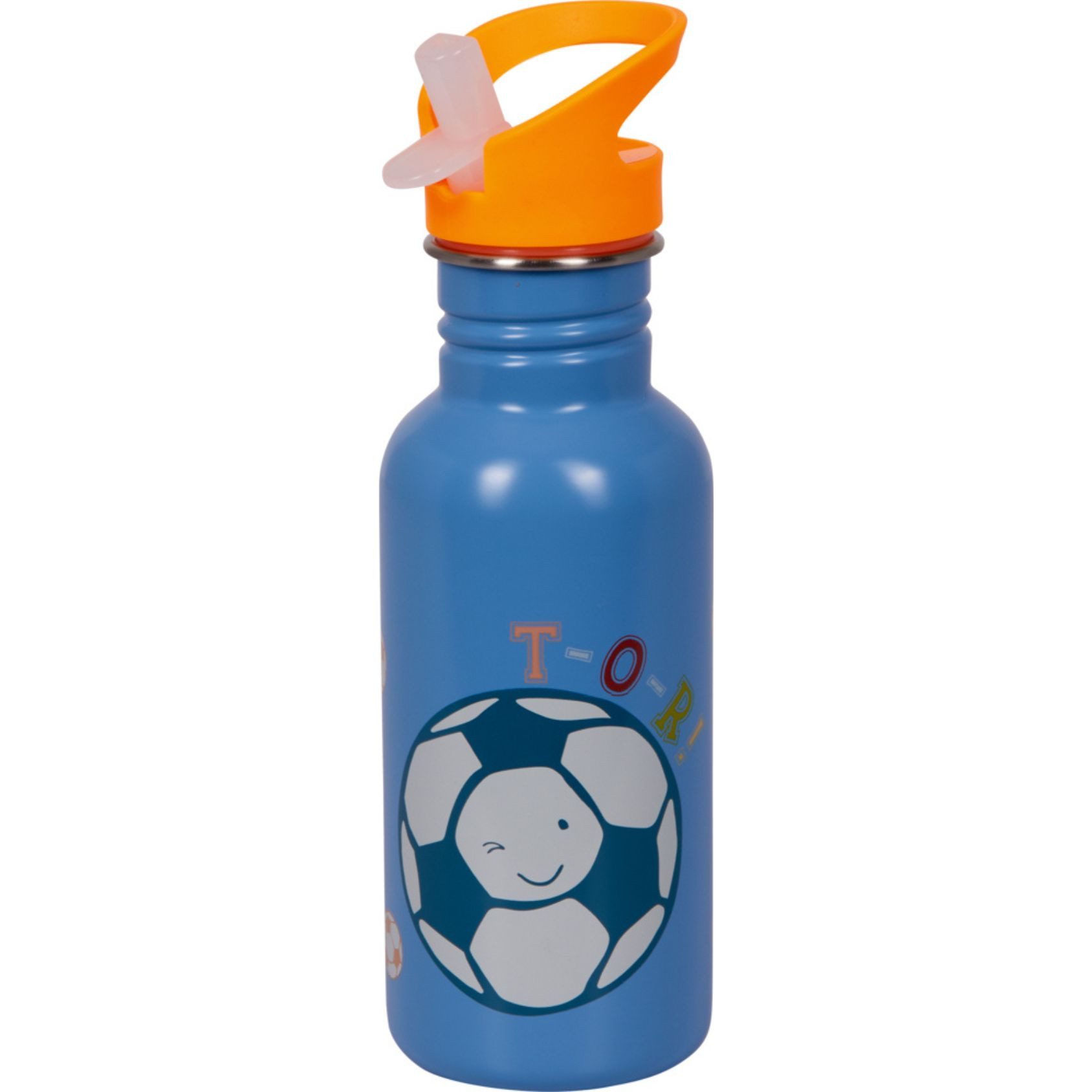 COPPENRATH DIE SPIEGELBURG Trinkflasche Edelstahlflasche Fußball - Kleine Freunde (ca. 0,5 l), mit langlebig, sicherer Trinklösung