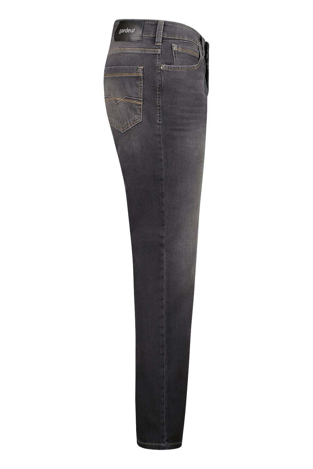 Atelier GARDEUR Straight-Jeans BATU-2-71001-198, grau, anthrazit, Modern Fit Herrenhose Superflex-Stretch mit hoher Elastizität und Used-Optik
