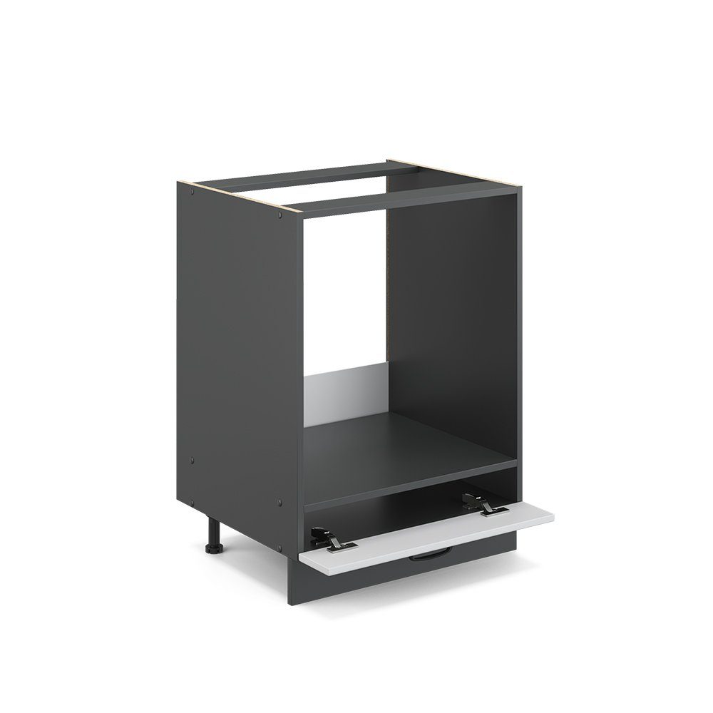 Vicco Herdumbauschrank Fame-Line, Weiß Landhaus/Anthrazit, 60 cm ohne Arbeitsplatte (1-St)