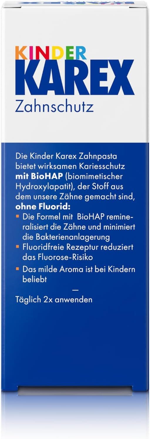 Karex Zahnpasta Kinder KAREX Zahnpasta, 0-6 Jahren fluoridfrei, (1-St)