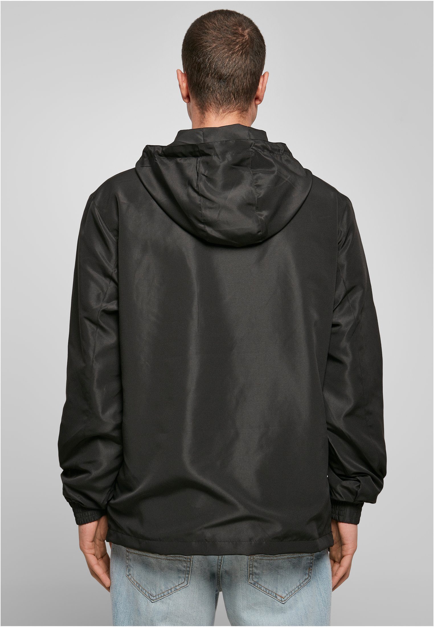 black (1-St) URBAN Recycled Over Herren Jacket Basic Sommerjacke CLASSICS Pull