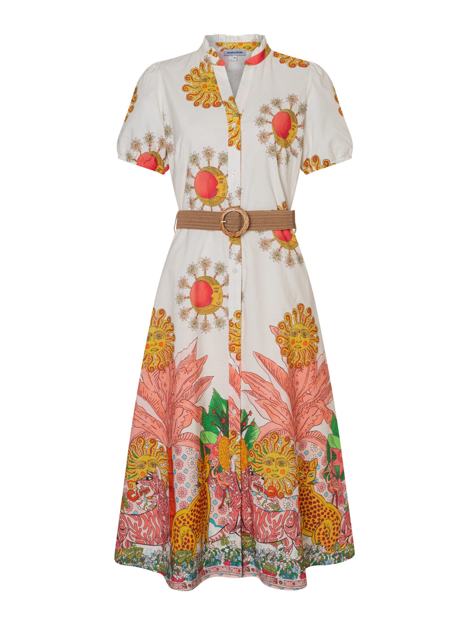 MORE&MORE Blusenkleid kunstvoll bedrucktes Blusenkleid