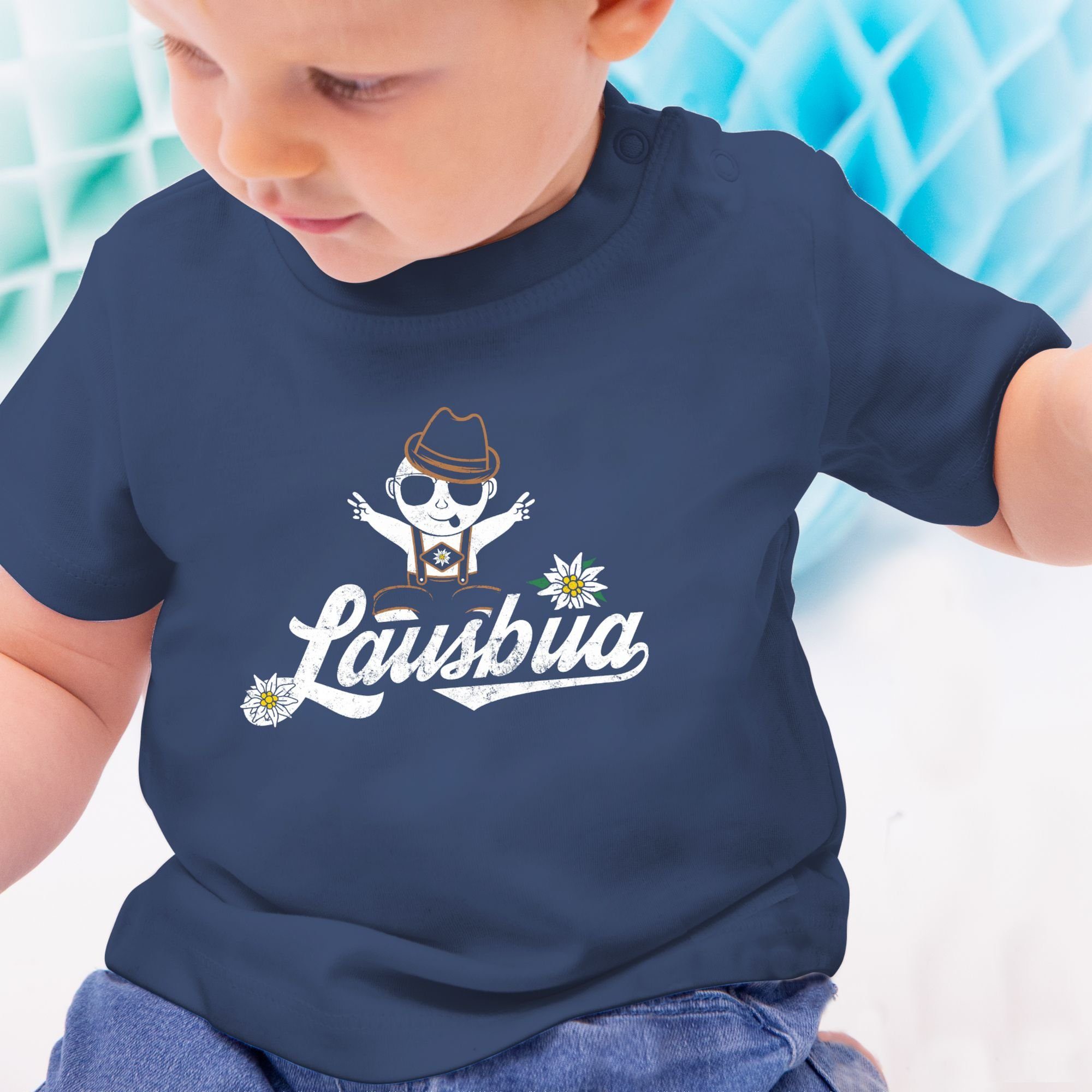 Navy Lustig T-Shirt Wiesn Blau Shirtracer 1 für Baby Witzig Outfit Oktoberfest I Baby Mode Lausbua