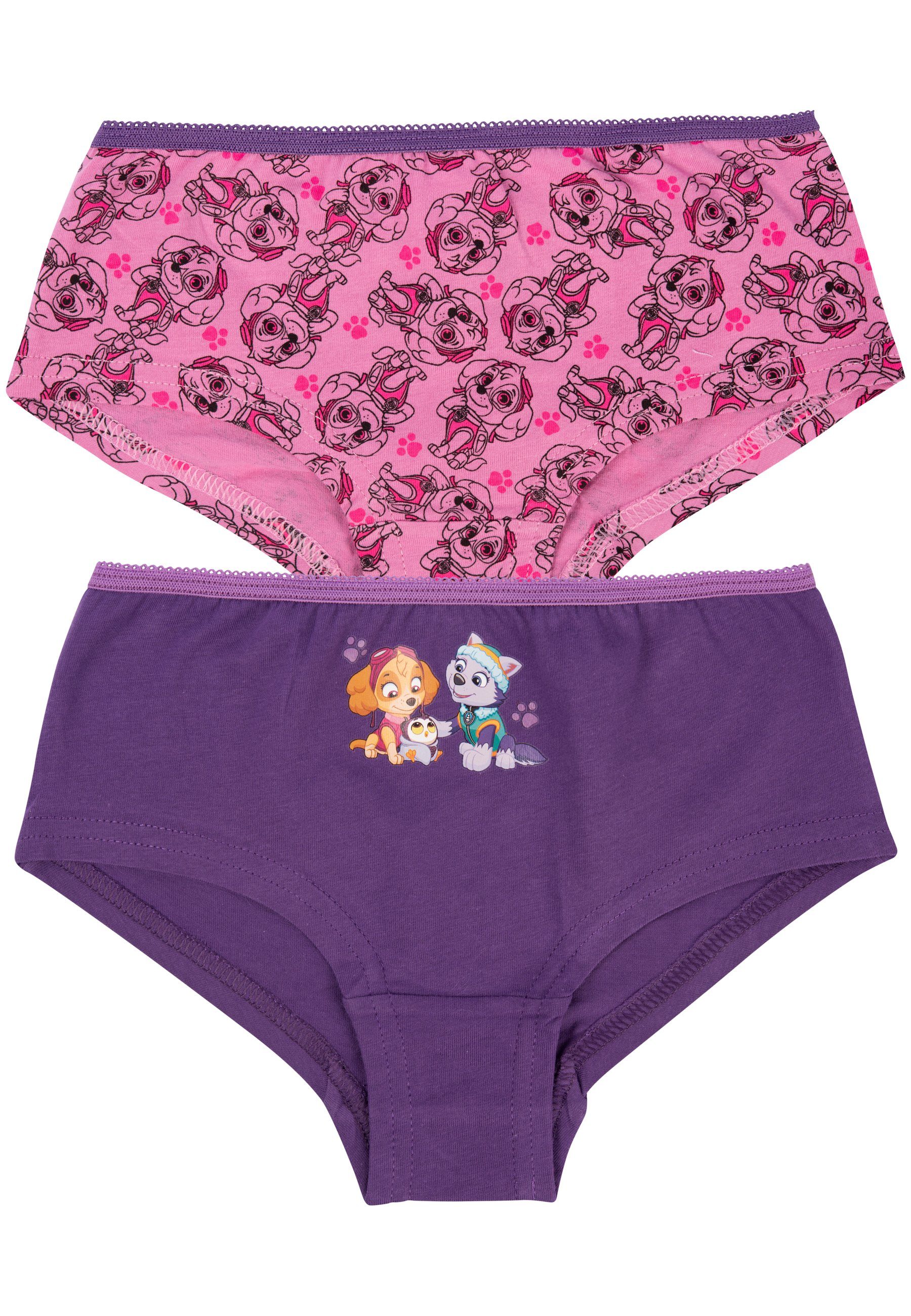 United Labels® Panty Paw Patrol Unterhose für Mädchen Panty Slip Rosa/Lila (2er Pack)