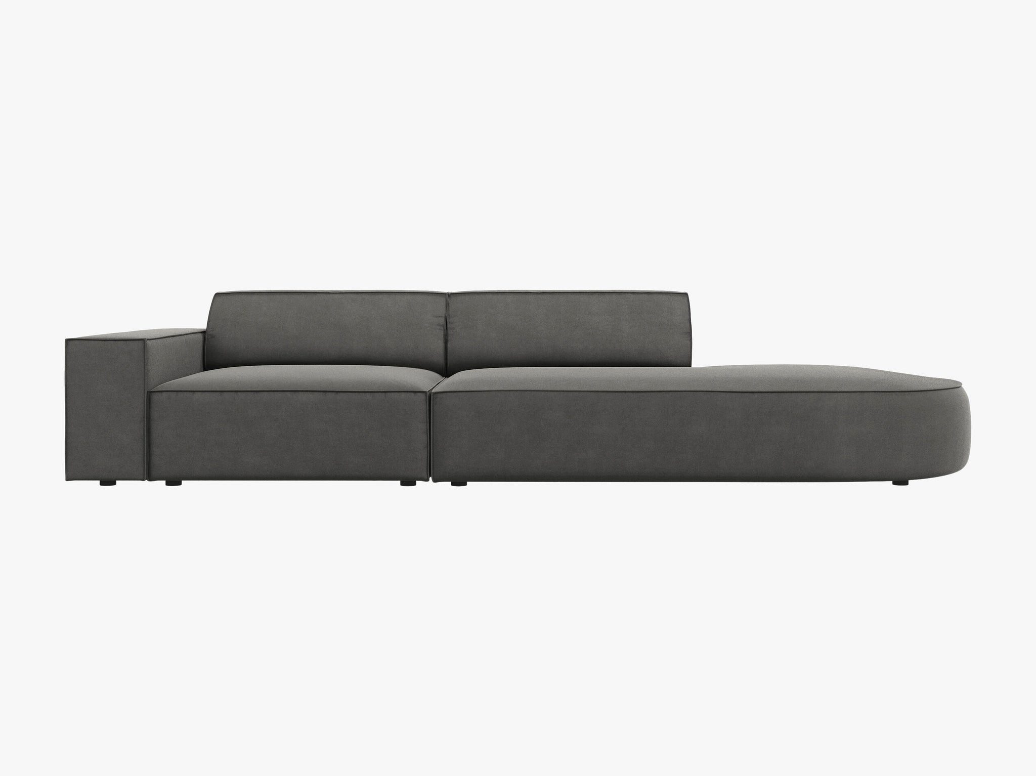 Micadoni Sofa Jodie, 3-Sitzer offen runde Recamiere