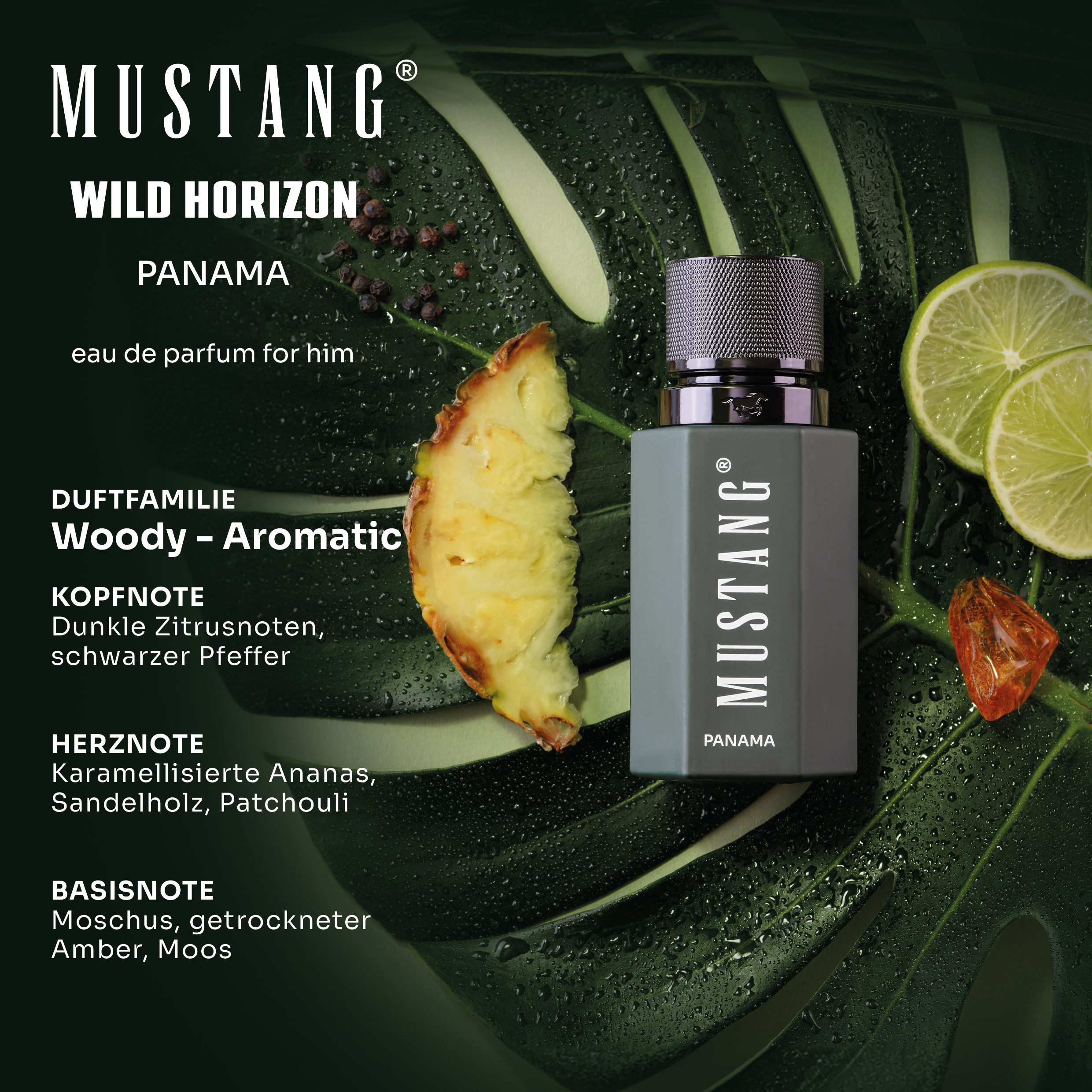 MUSTANG Eau de Parfum WILD HORIZON PANAMA FOR HIM EDP, 50ml – Bild 4 von 5