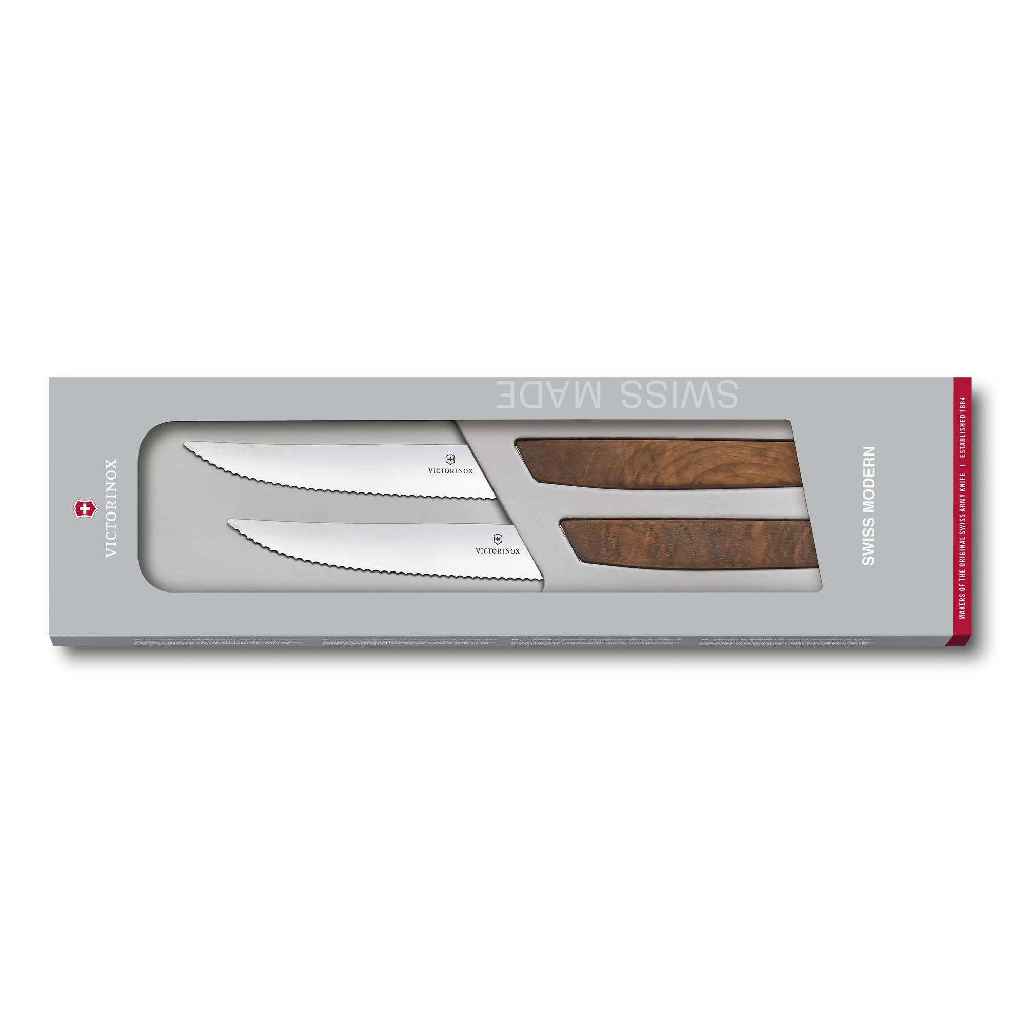 Victorinox Messer-Set Swiss Modern Steakmesser-Set, Wellenschliff