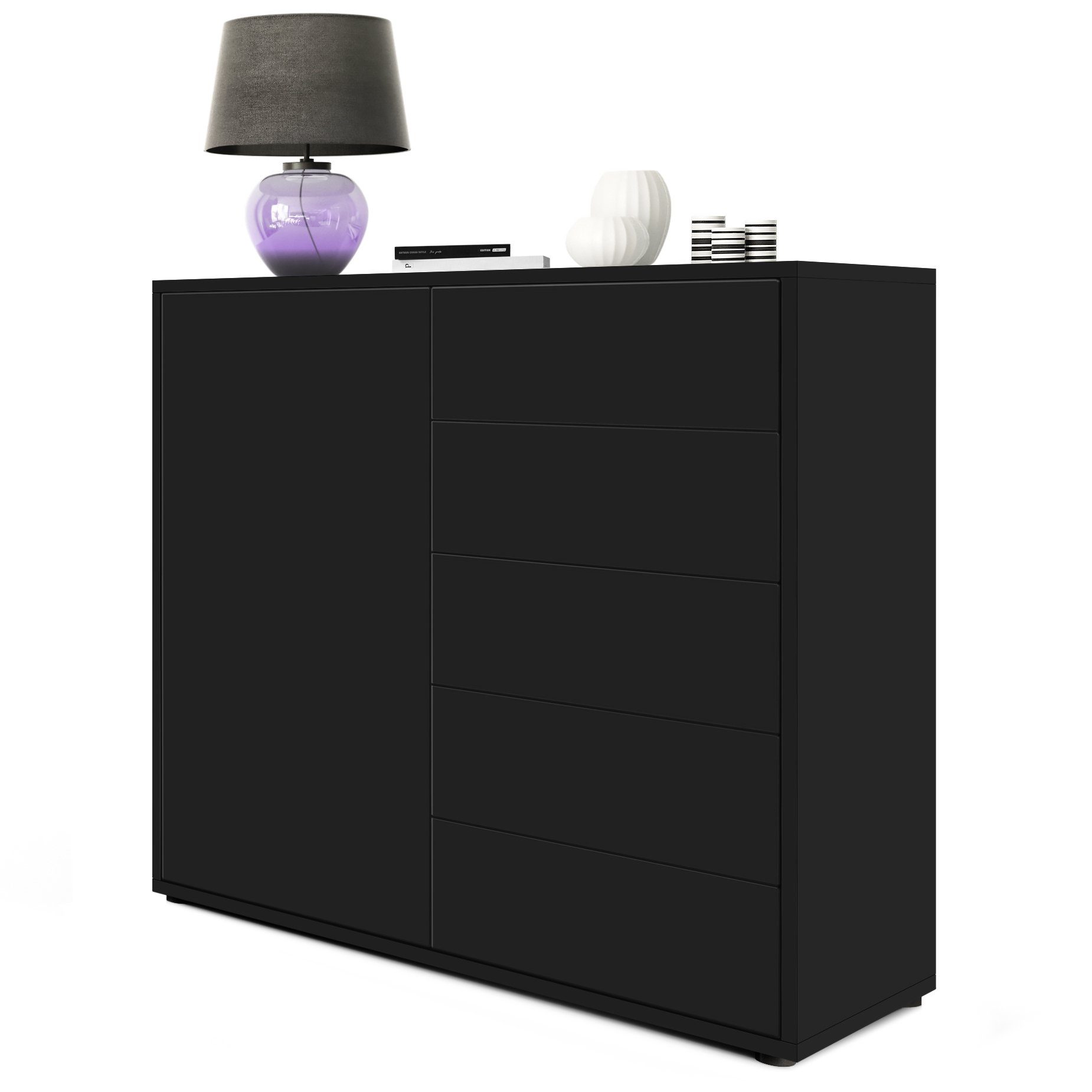 Front in Schwarz matt