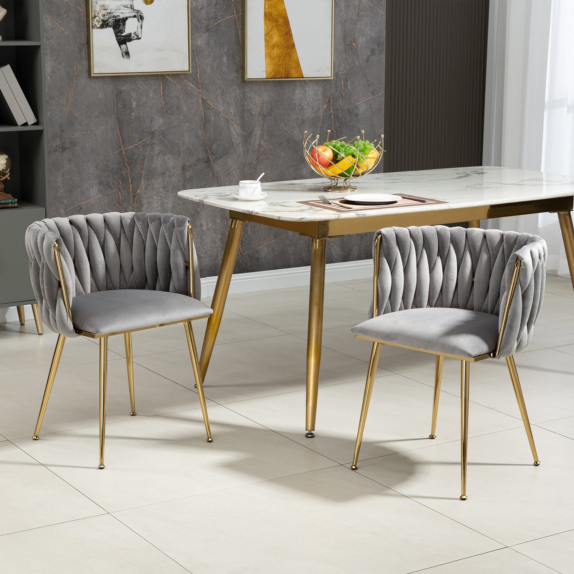 KLAM HOME Stuhl Esszimmerstuhl Polsterstuhl Wohnzimmerstuhl günstig online kaufen