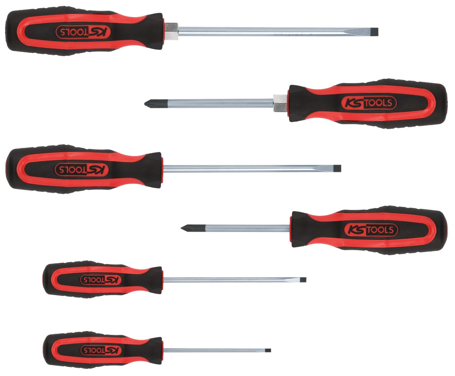 Thumbnail - KS Tools Schraubendreher ERGOTORQUEplus Schraubendreher-Satz, 6-tlg Schlitz, PH (159.0010)