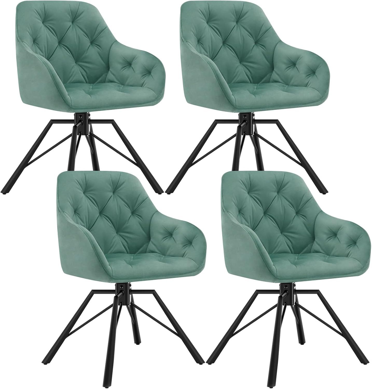 Woltu 4-Fußstuhl (4 St), drehbar, Esszimmerstuhl für Esszimmer Küche Wohnzi günstig online kaufen