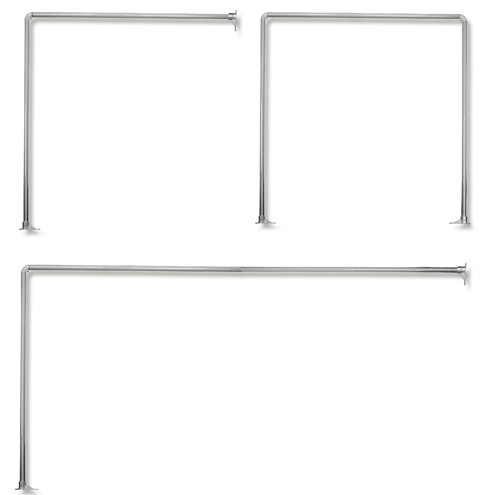 Clever-Kauf-24 Duschvorhangstange Universal Winkelduschstange, Farbe: silbe günstig online kaufen