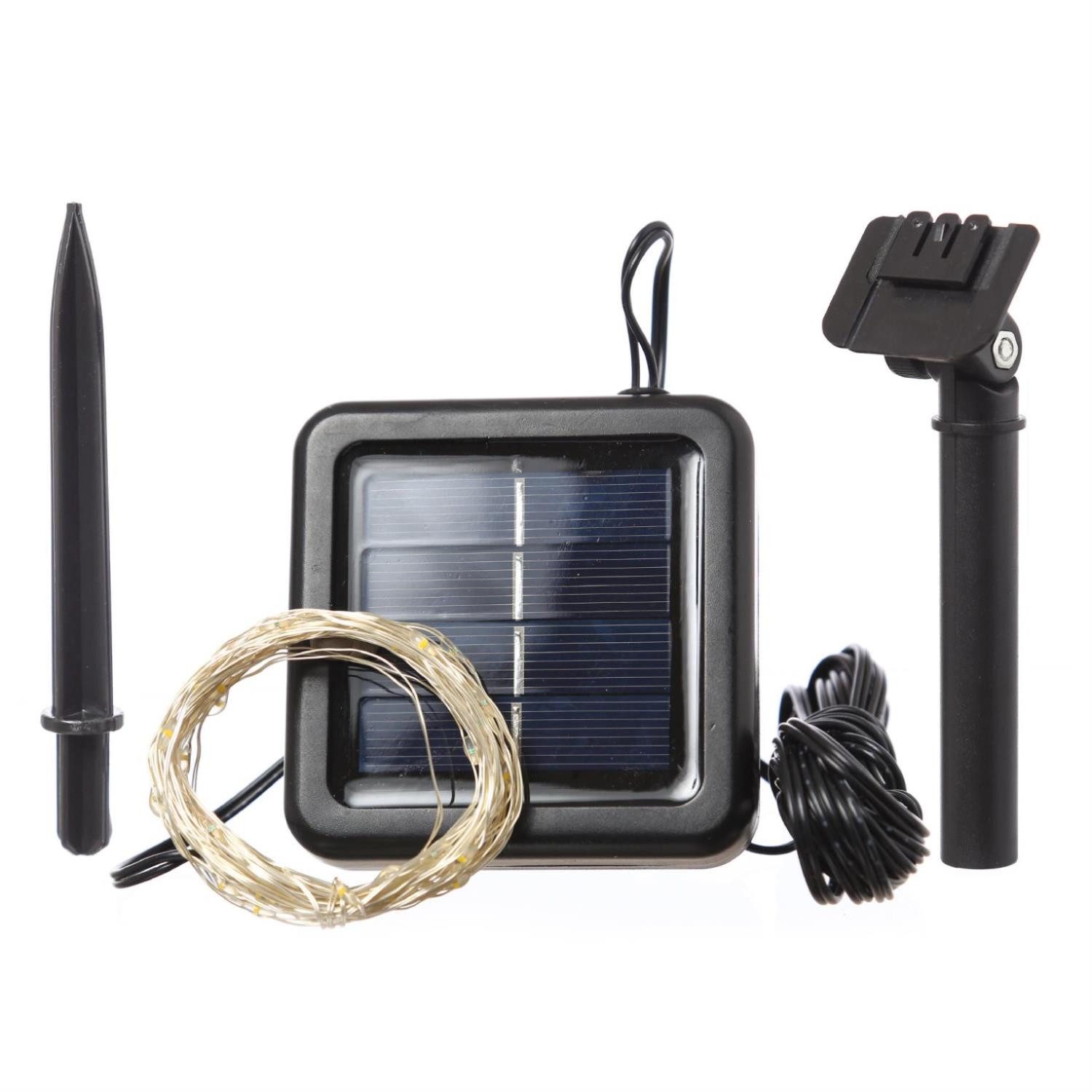 MARELIDA LED-Lichterkette LED Solar Lichterkette Draht 100 LED 9,9m Sensor günstig online kaufen