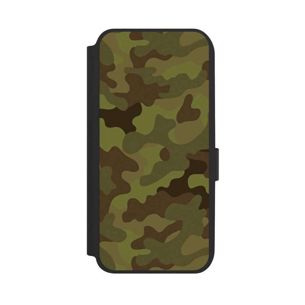 NIVOCASE Handyhülle Camouflage Tarnmuster Bundeswehr Military Denim Camo, Samsung Galaxy A14 5G Klapphülle Handyhülle aus Kunst Leder