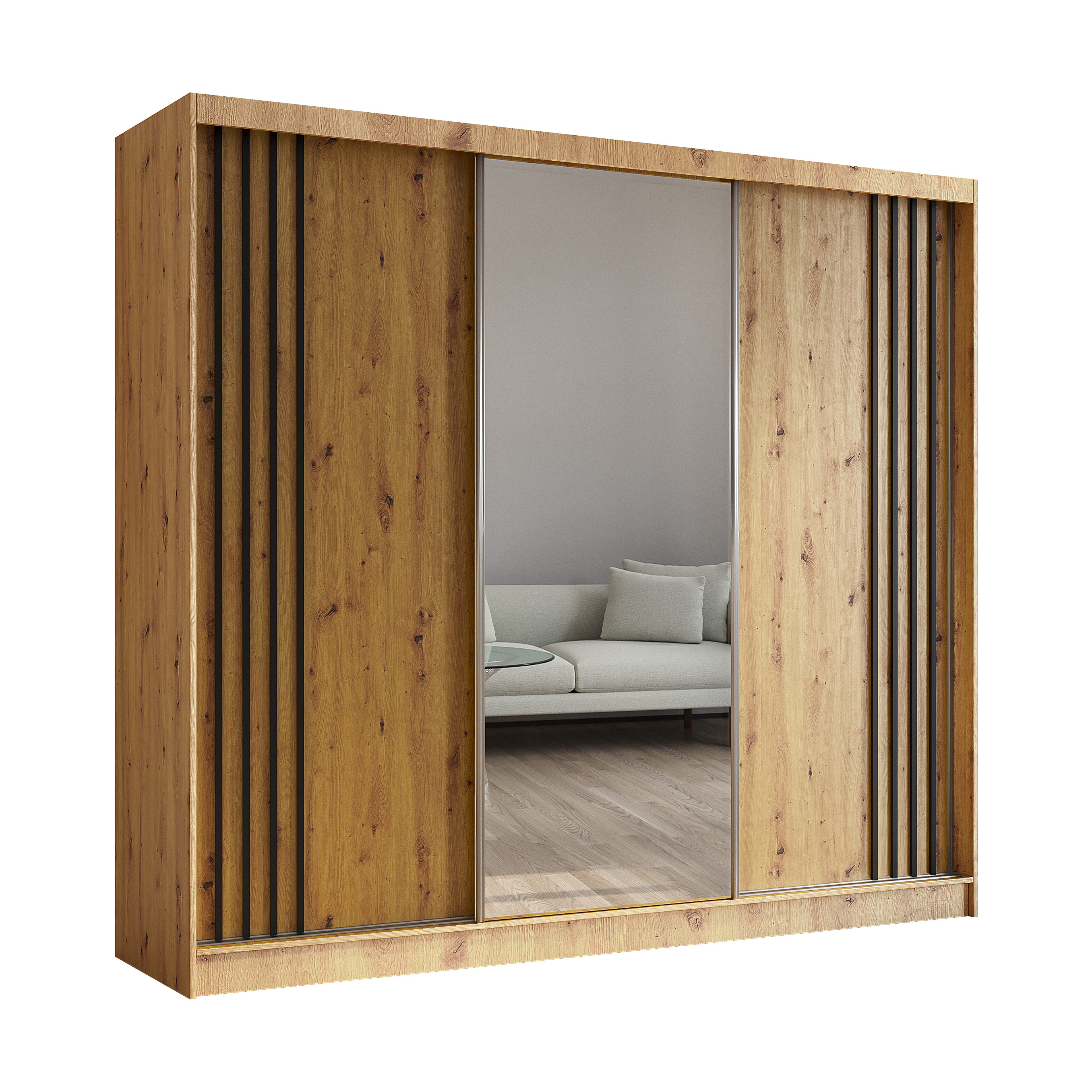 Beautysofa Schiebetürenschrank NELA II mit Spiegel, günstig online kaufen