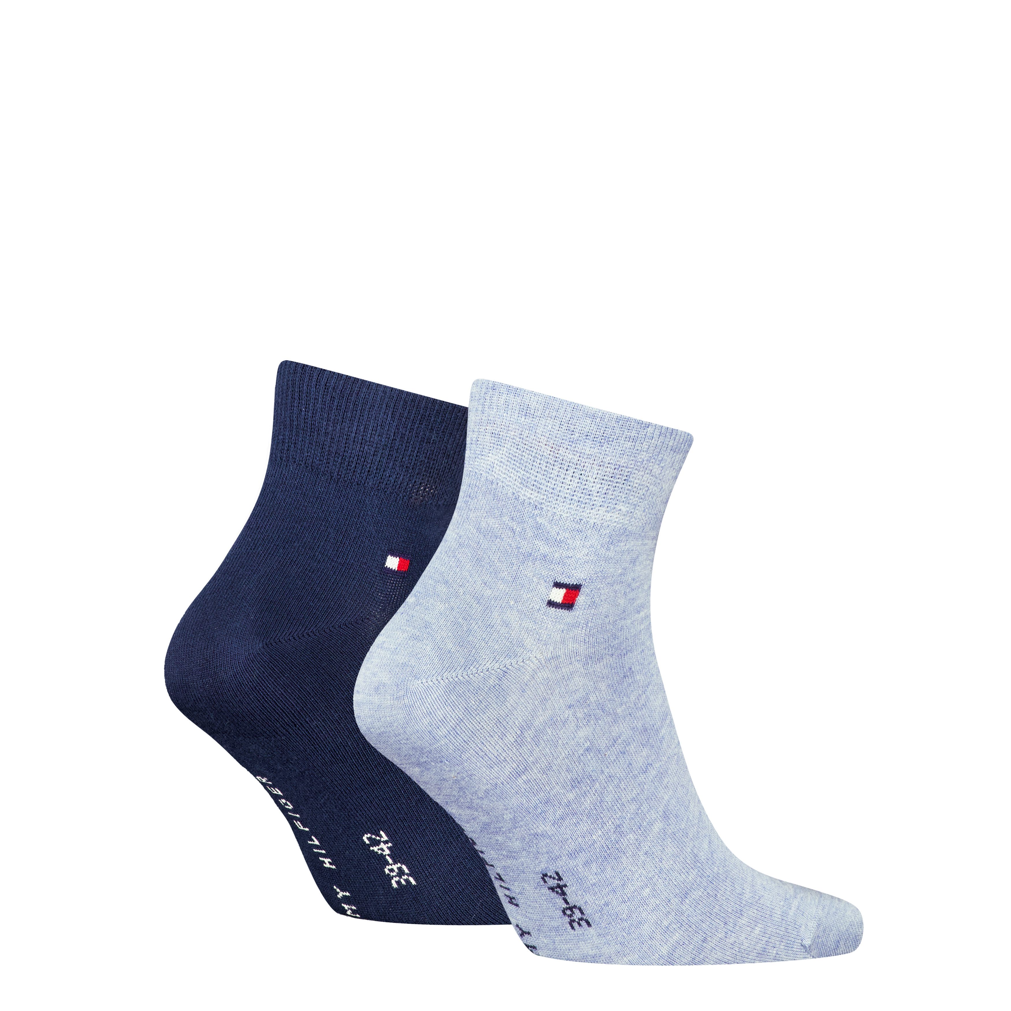 Tommy Hilfiger Kurzsocken TH MEN QUARTER 2P (2 Paar) weicher, elastischer Rippenbund, klassisches Tommy Hilfiger Logo – Bild 2 von 2