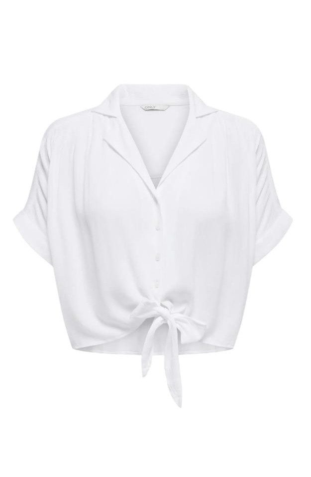 ONLY Blusentop ONLPAULA LIFE S/S TIE SHIRT WVN NOO günstig online kaufen
