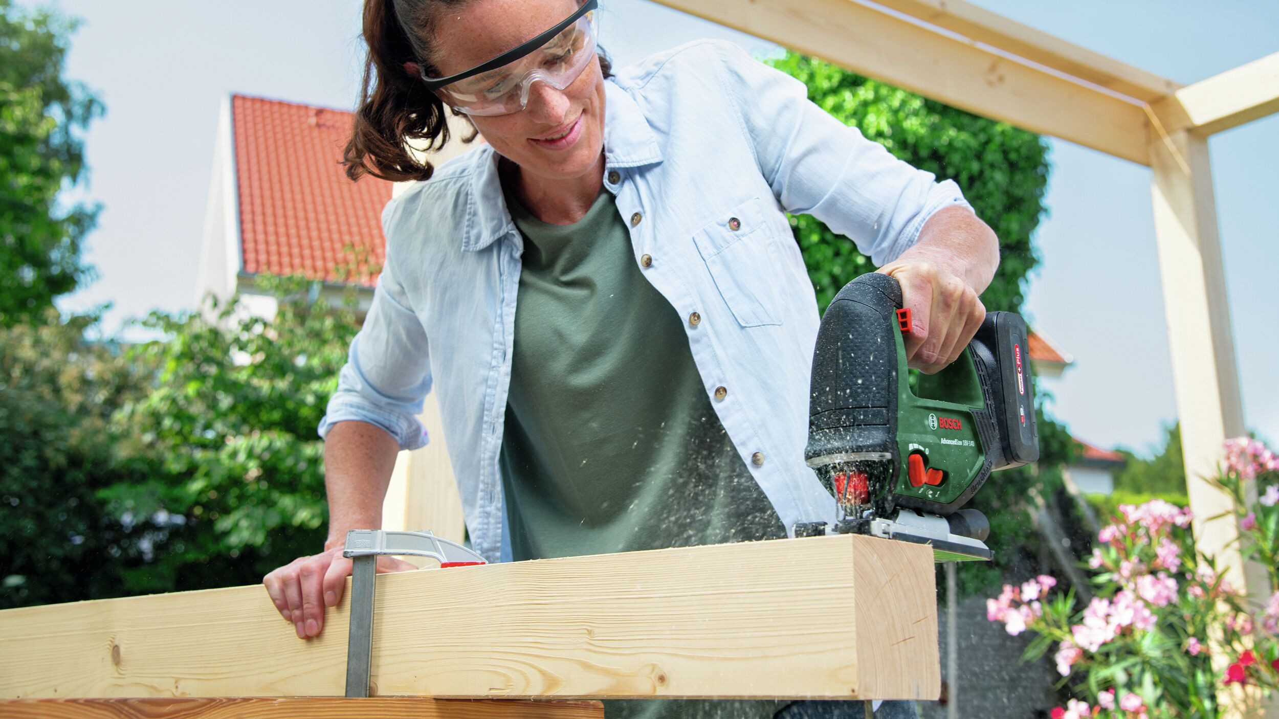 BOSCH Akku-Stichsäge AdvancedSaw 18V-140, Ohne Akku - im Transportkoffer