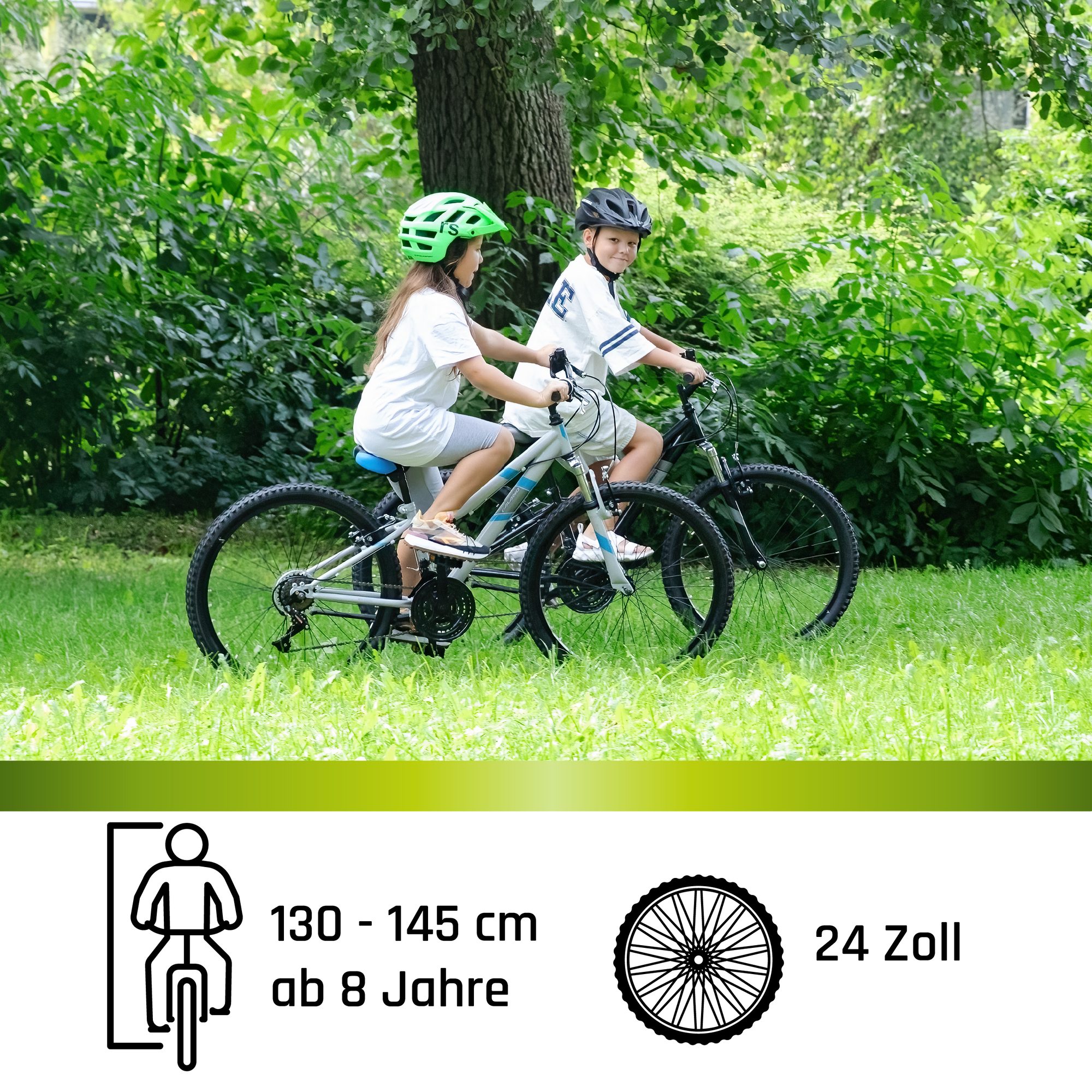 Galano Mountainbike GA20, 21 Gang Saiguan, Kettenschaltung, Jugendfahrrad 24 Zoll Mountainbike 130-145 cm 21 Gänge Mädchen Jungen