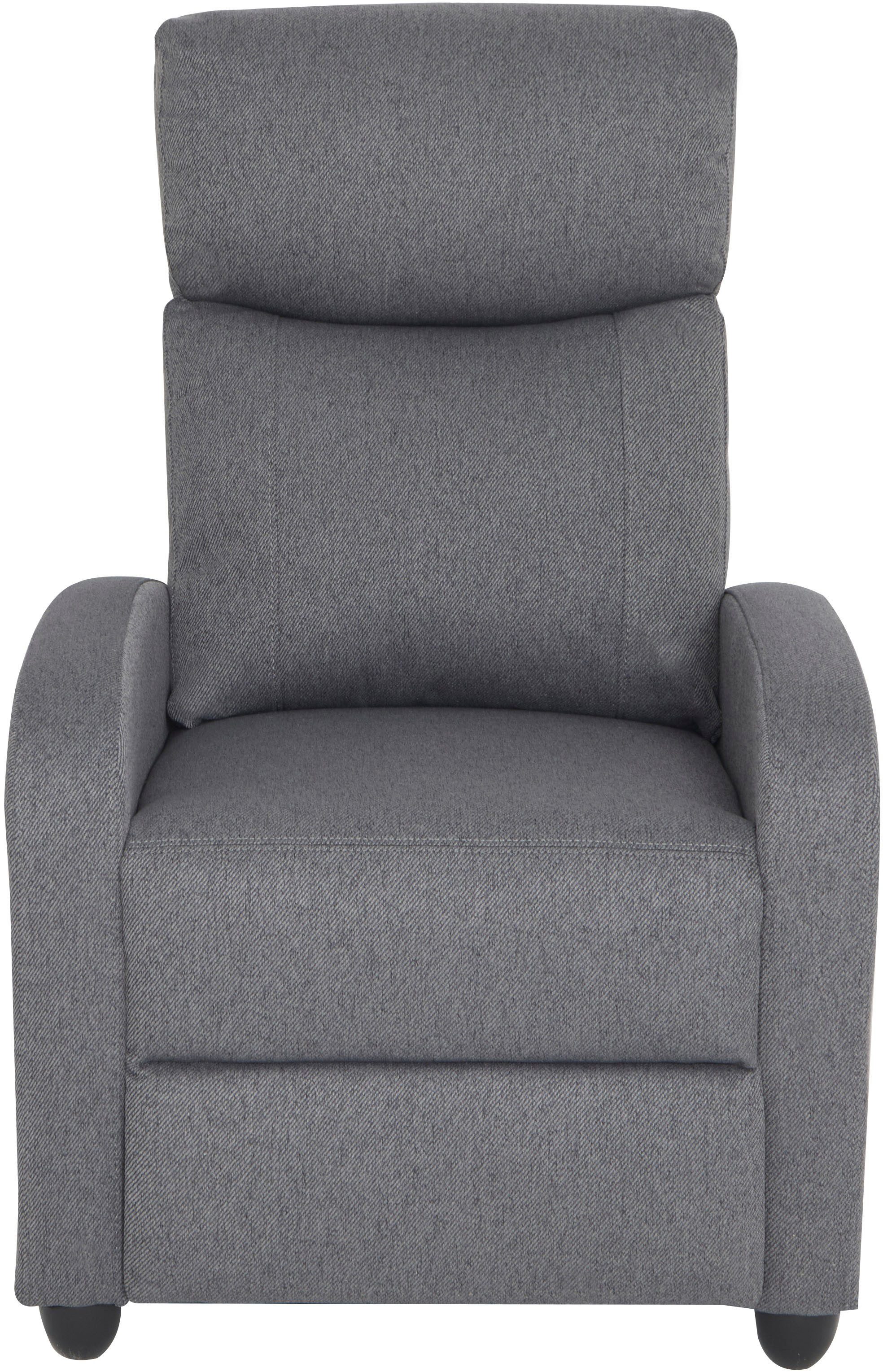 Home affaire Relaxsessel JULINOR, TV-Sessel, Ruhesessel mit Schlaffunktion, Webstoff, Liegesessel mit manueller Relaxfunktion