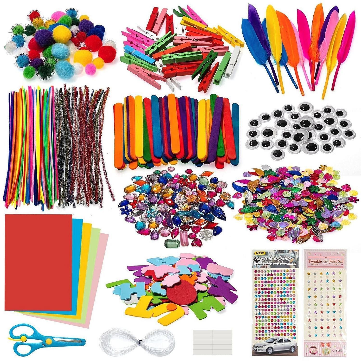 LuxusKollektion Kreativset Bastelset Kinder 1300 Teile mit Zubehör