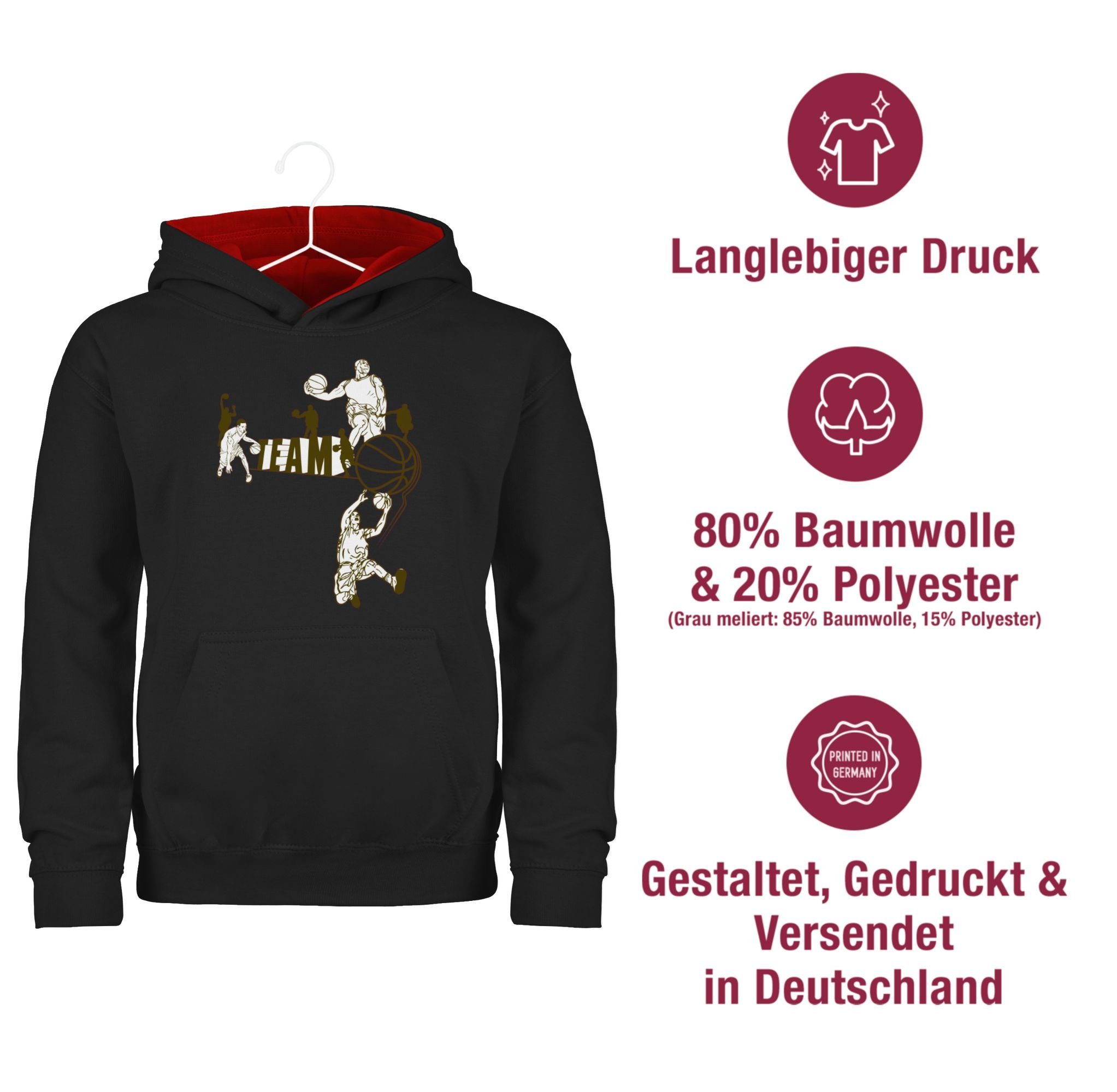 Shirtracer Hoodie Basketball Team Kinder Sport Kleidung