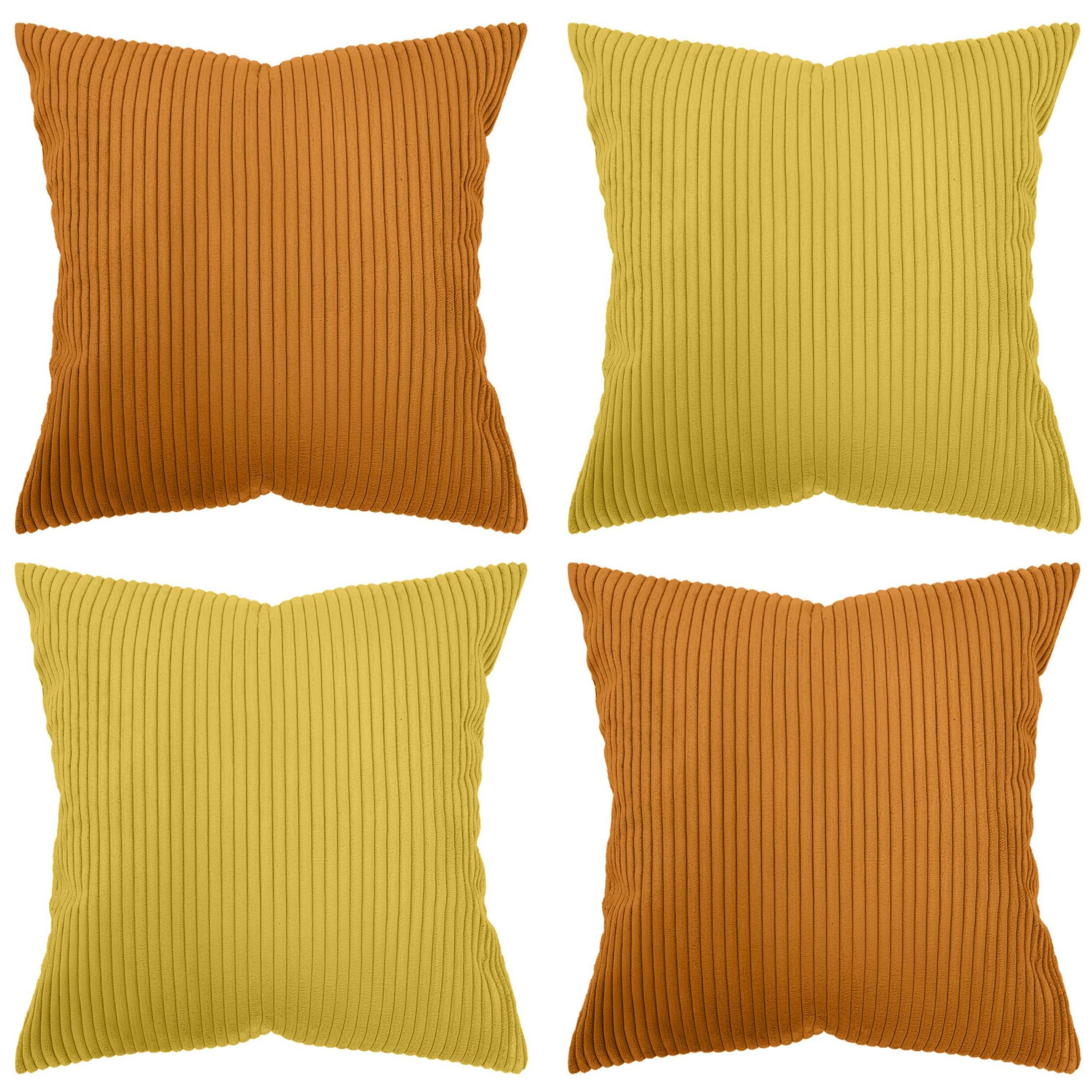Amilian Kissenhüllen - 4er Set Kissenbezug - Zierkissenbezüge - Kissenbezüge, (4 Stück), 40x40 cm, Kissenhülle für Sofakissen, Dekokissen, Kissen, Zierkissen