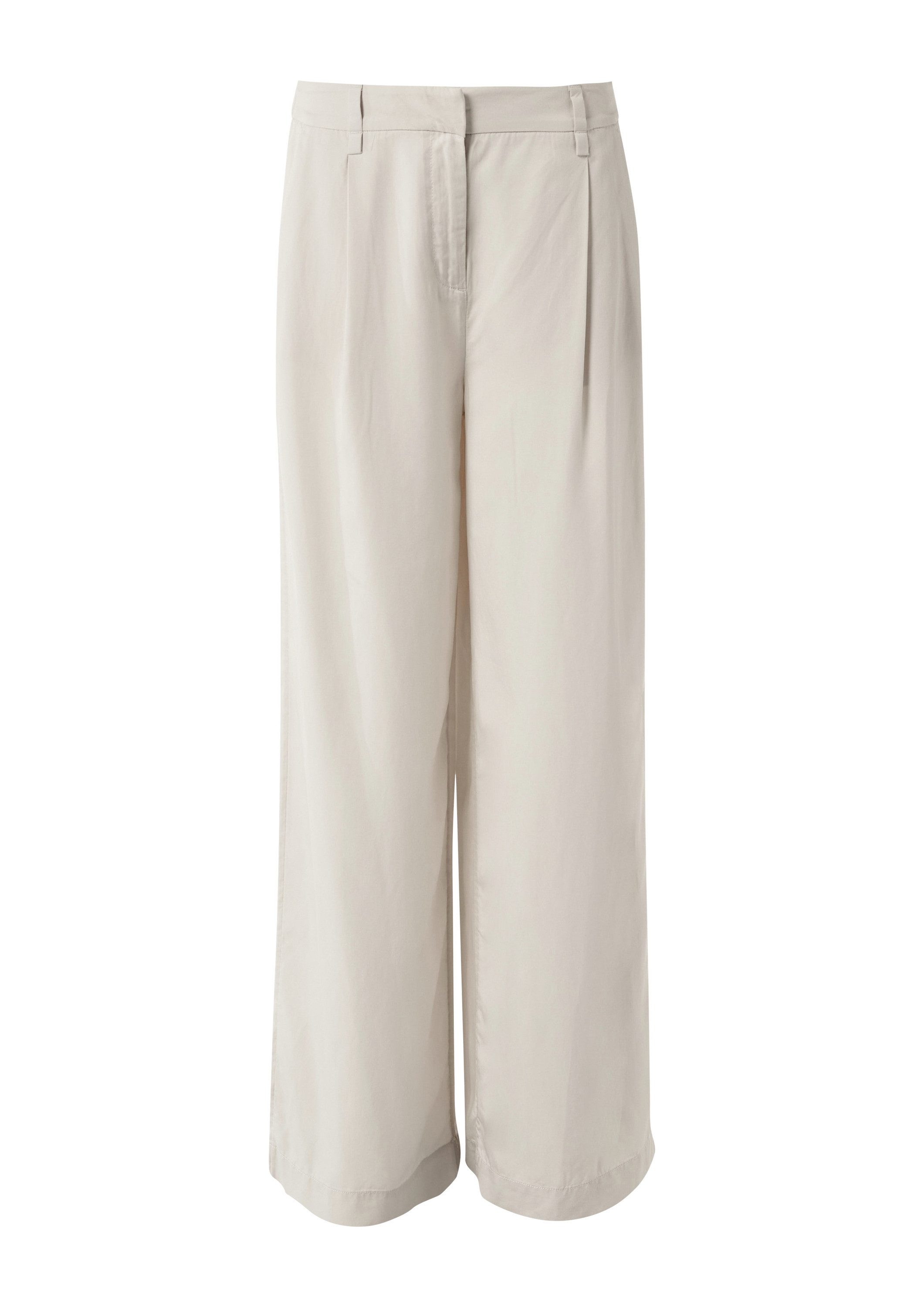 comma Chinos Hose Wide-Leg-Hose aus Lyocell mit Elastikbund und angedeutete günstig online kaufen