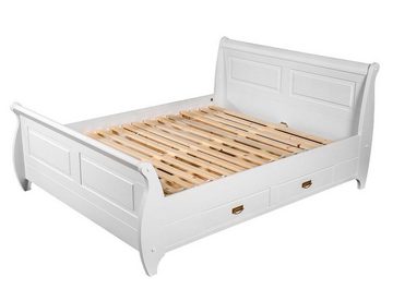 JVmoebel Bett Landhaus Stil Luxus Bett Doppelbett Doppelbetten Weiß Bauern Betten