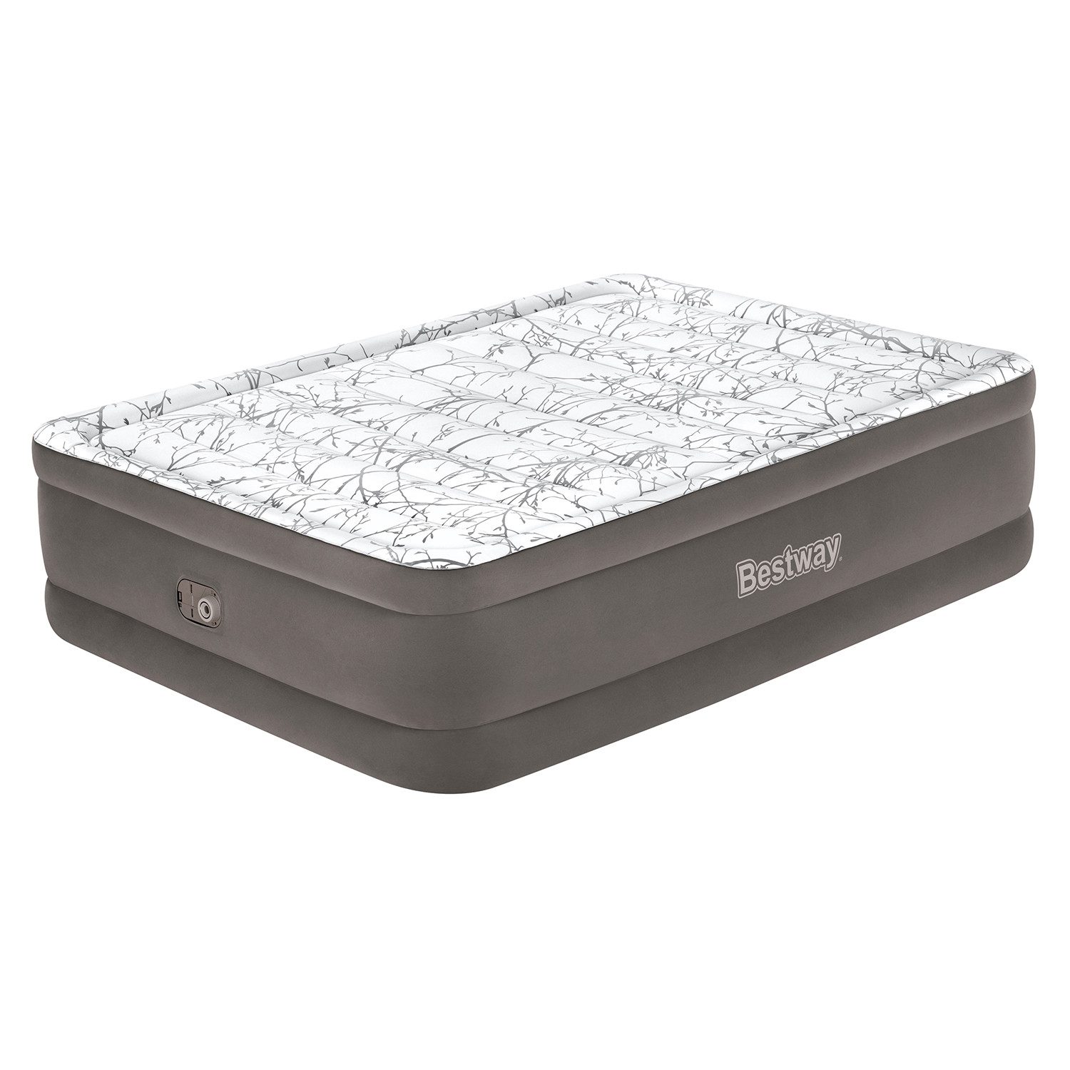 Bestway Luftbett TriTech Fashion Flock, (Packung, 1-tlg., mit integrierter Elektropumpe 203 x 152 x 56 cm), in 300 sek. aufgepumpt