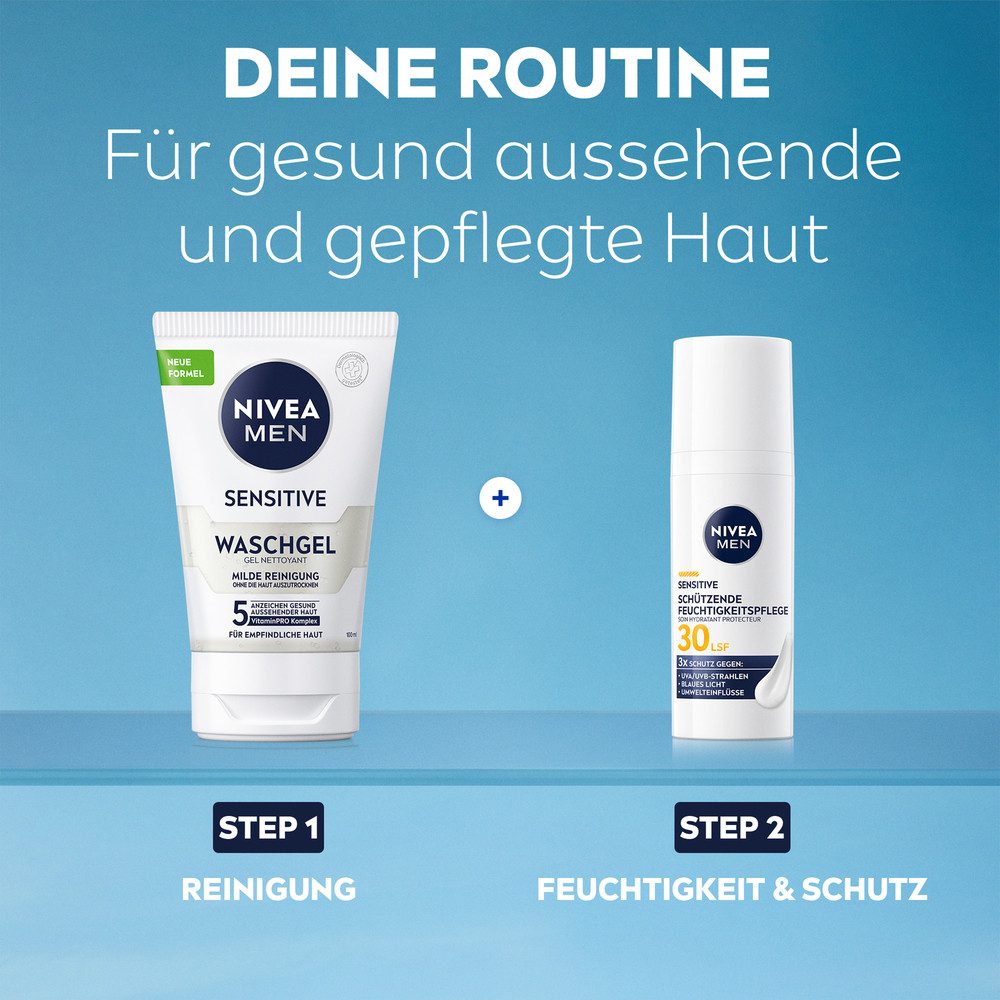 Nivea Men Gesichtspflege-Set NIVEA Men Sensitive Routine Set Set, 2-tlg.