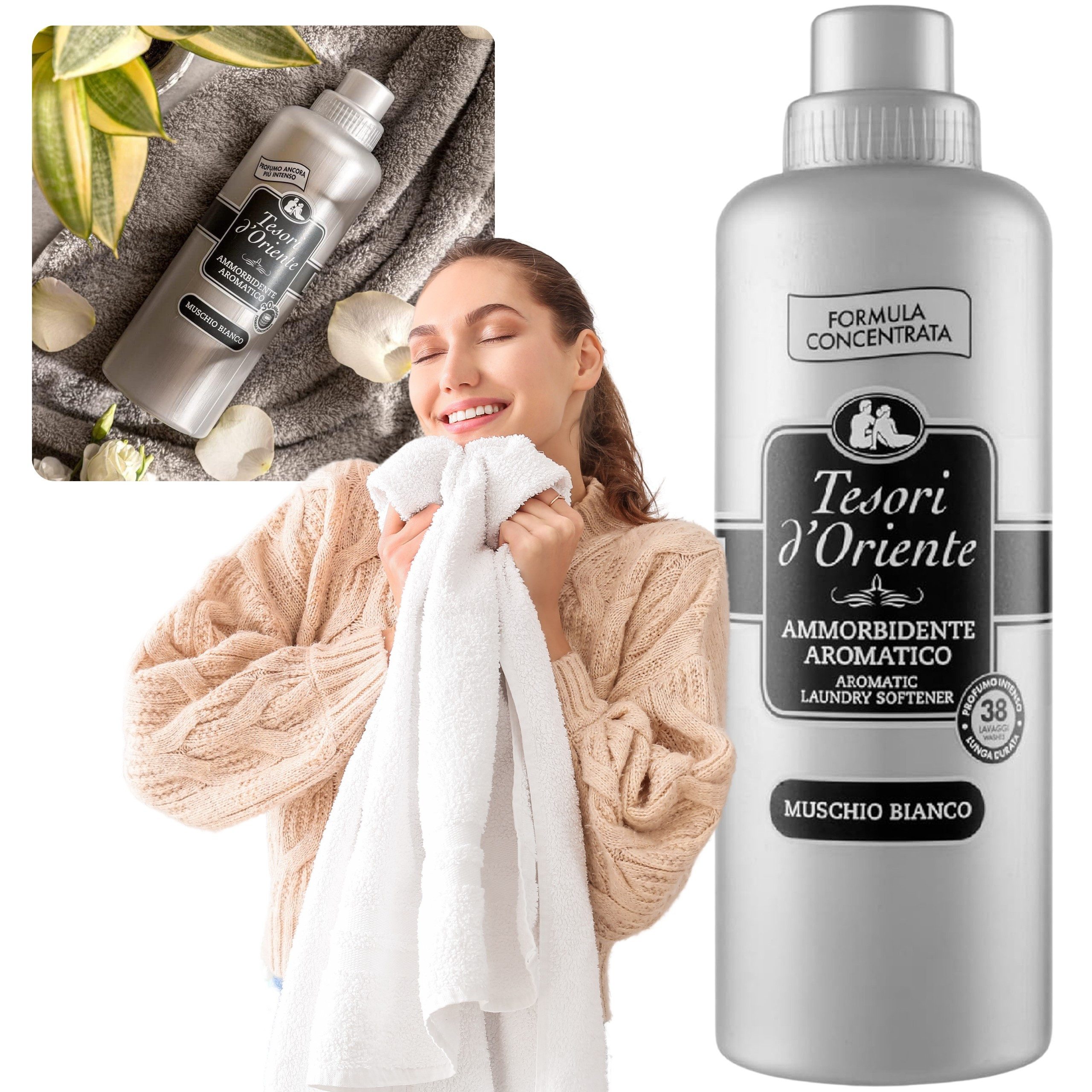 Tesori d'Oriente Ammorbidente Aromatico Weichspüler 760 ml x4 Weichspüler