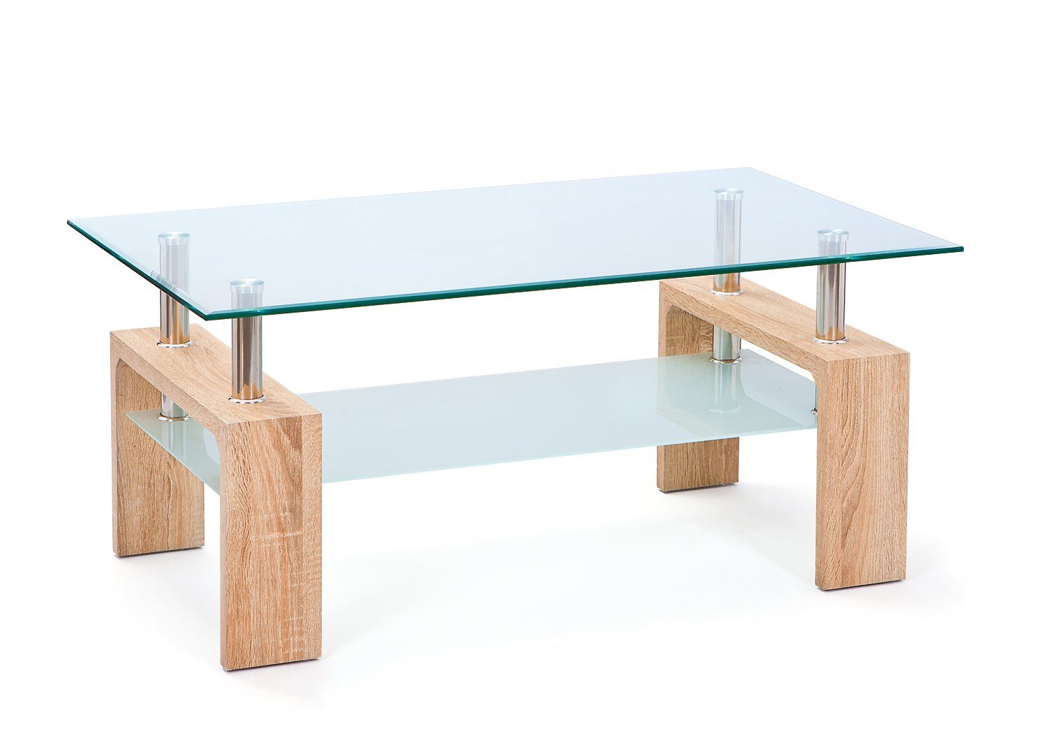 Inter Link Couchtisch ALVA, moderner Couchtisch mit Sicherheitsglas in versch. Farben